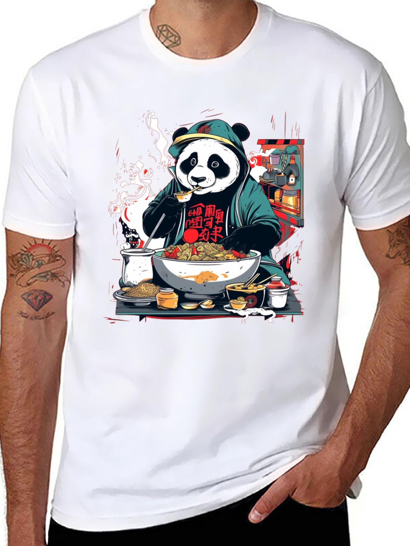 Panda Ramen T-Shirt - Unique Graphic Tee