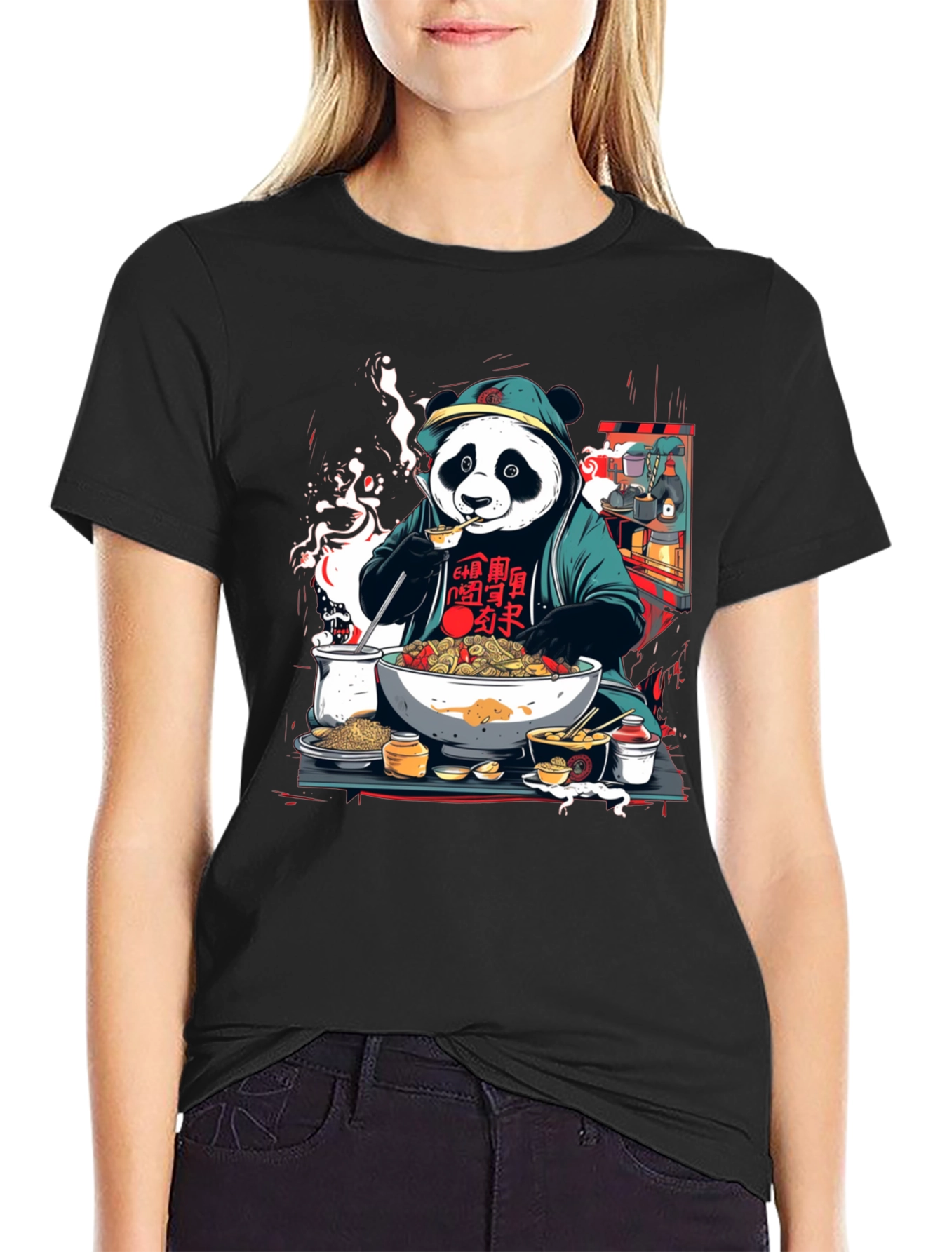 Panda Ramen T-Shirt - Unique Graphic Tee