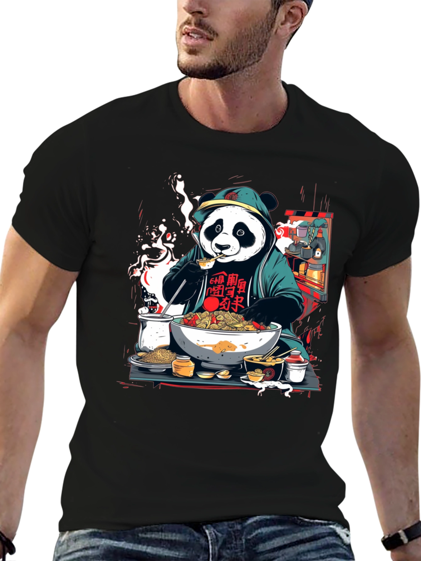 Panda Ramen T-Shirt - Unique Graphic Tee