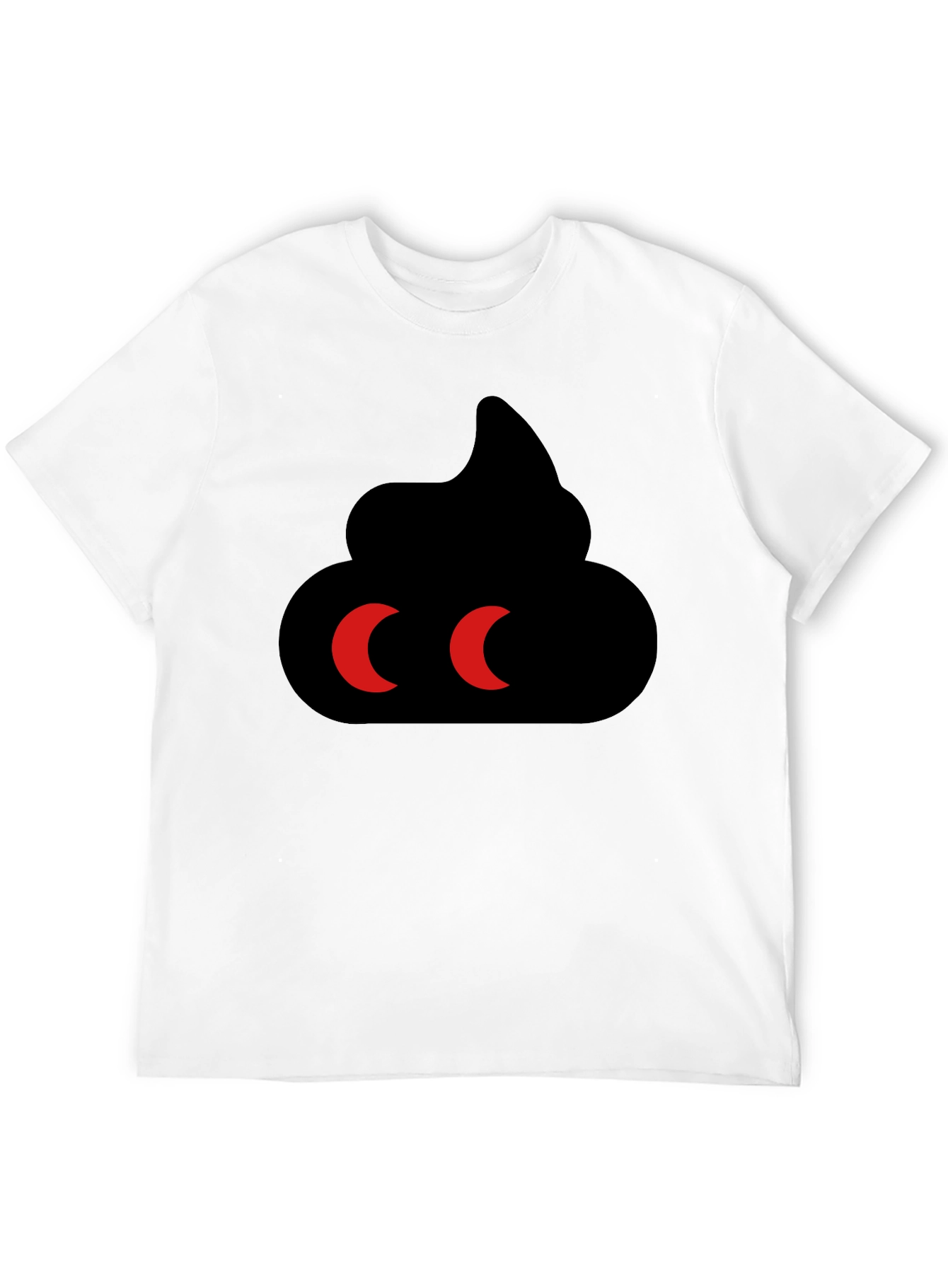 Funny Poop Emoji Graphic Tee - Black