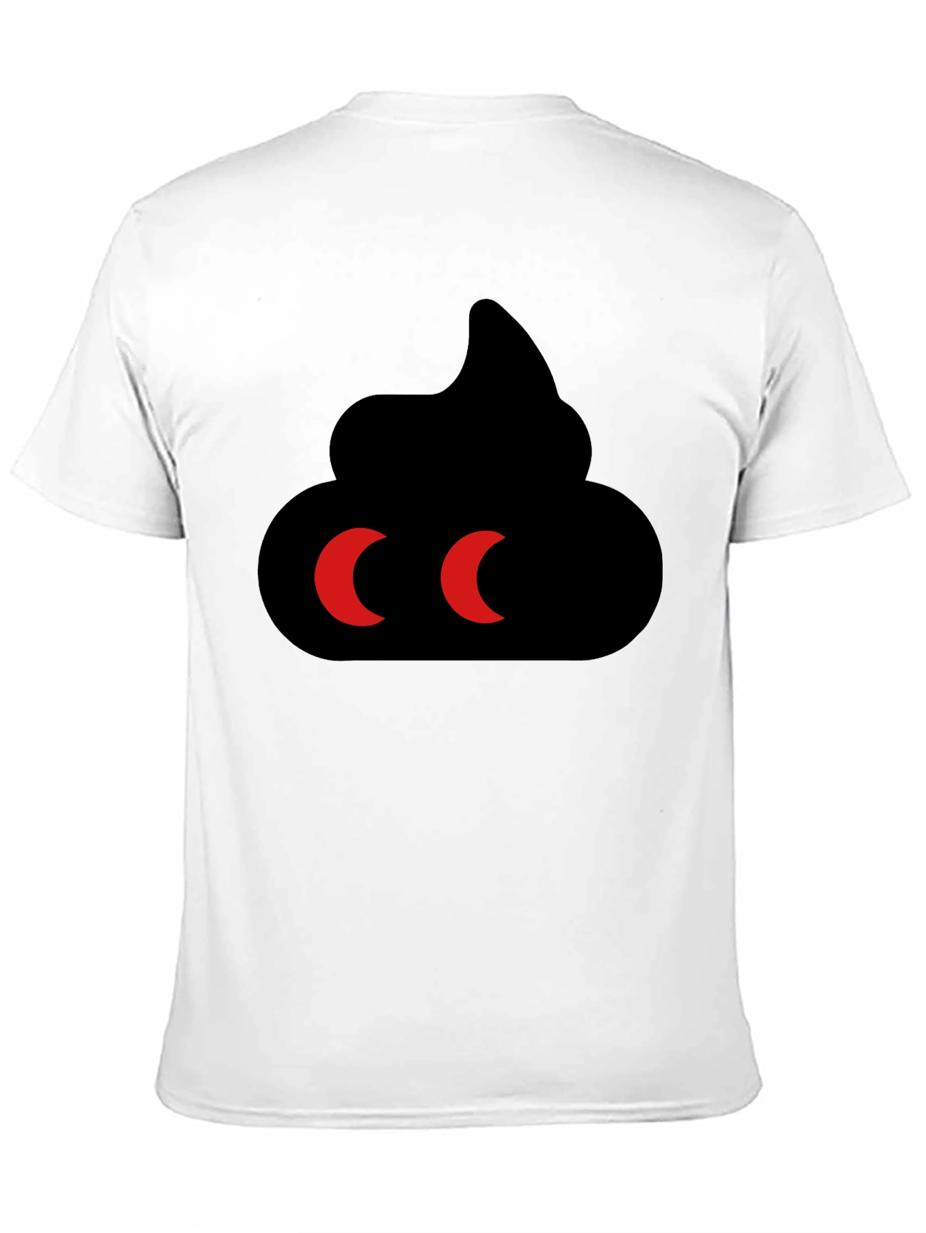 Funny Poop Emoji Graphic Tee - Black