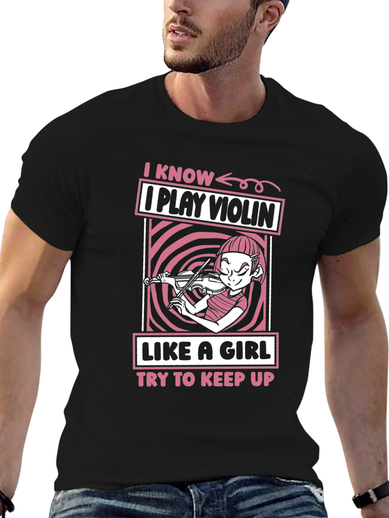 I Play Violin Like A Girl Funny Unisex T-Shirt