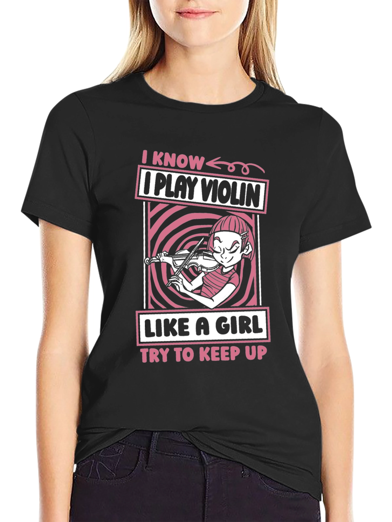 I Play Violin Like A Girl Funny Unisex T-Shirt