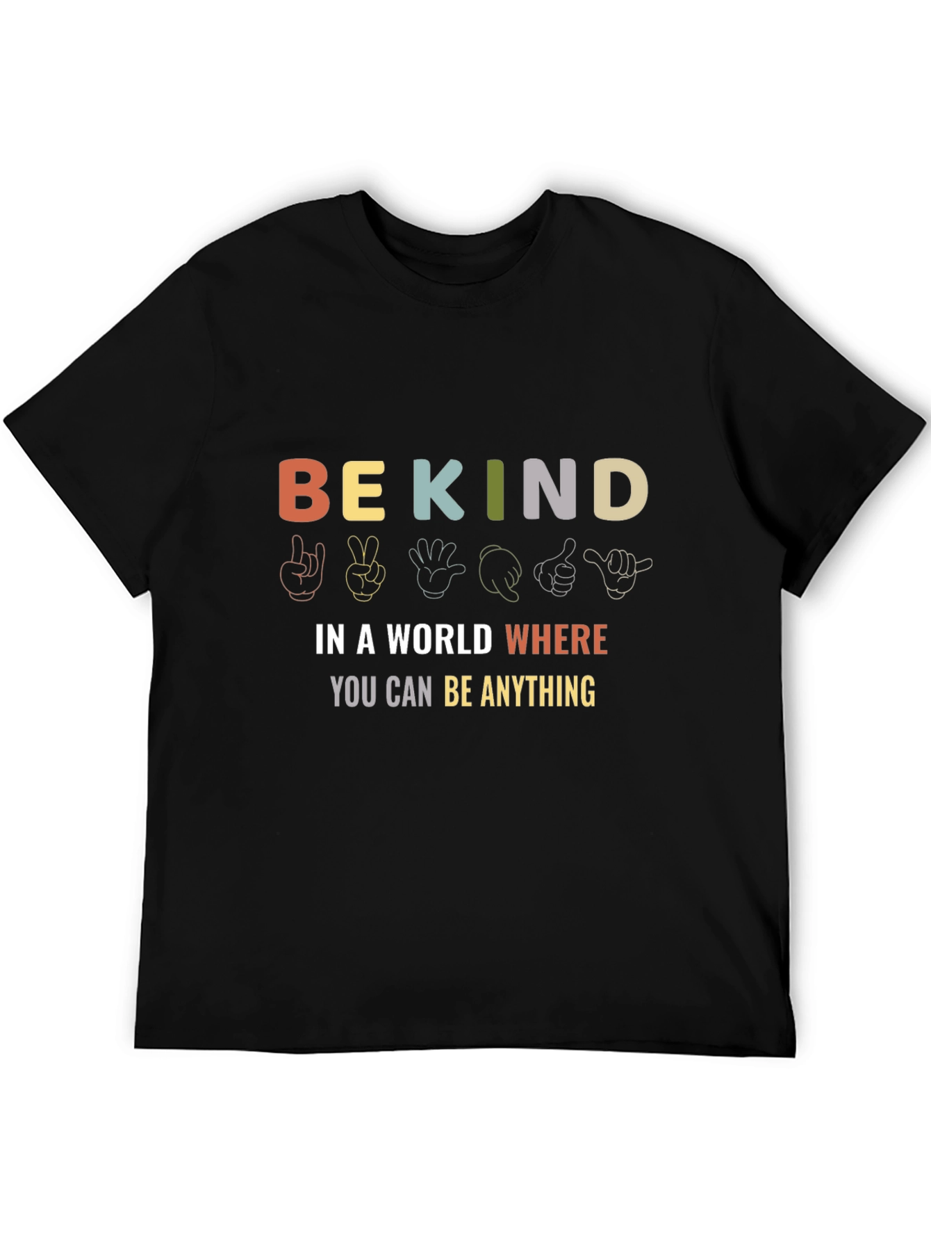 Be Kind Black Graphic T-Shirt