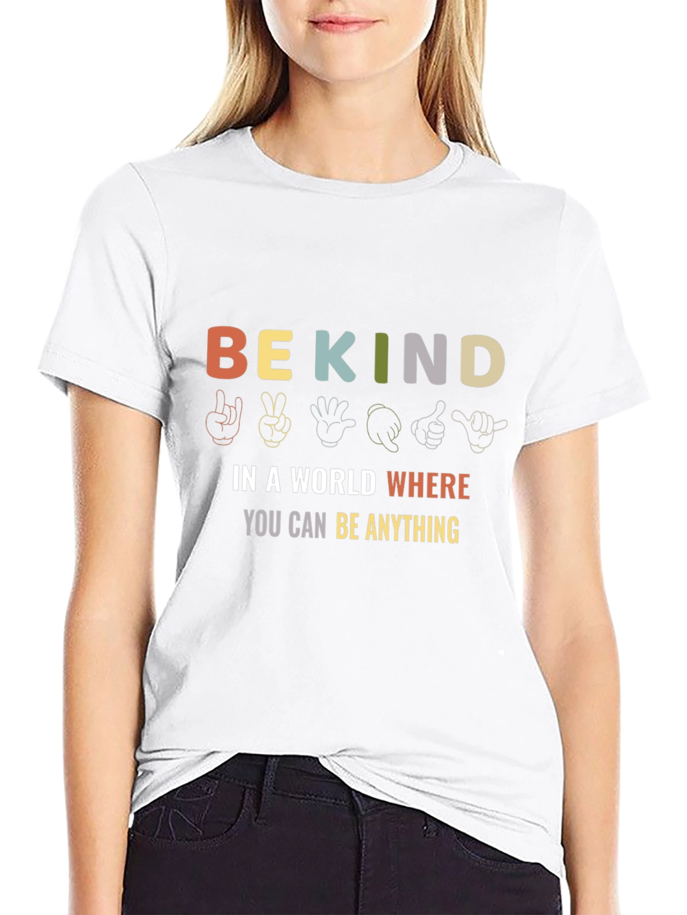 Be Kind Black Graphic T-Shirt