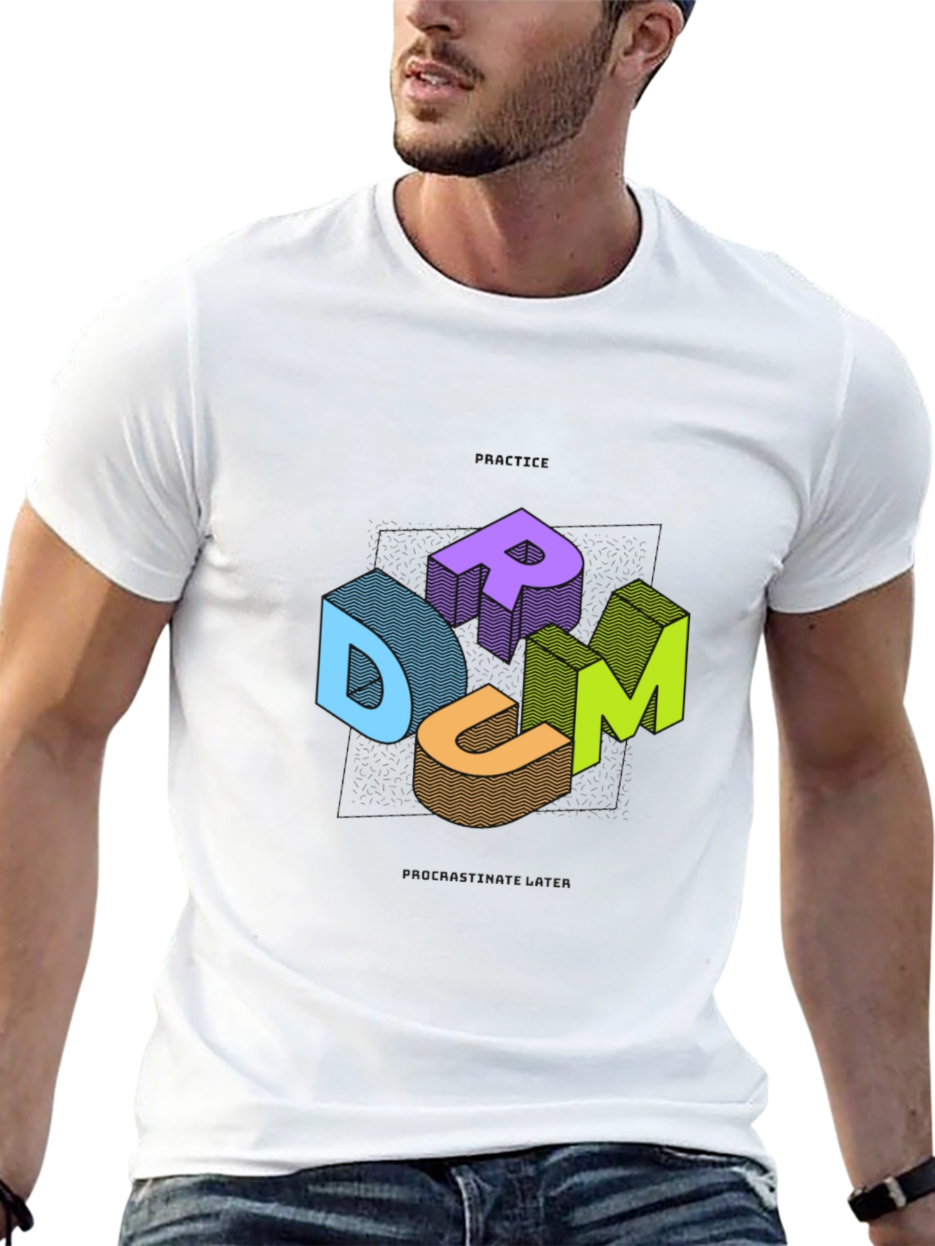 DRUM Graphic Tee - Black Cotton Casual T-Shirt