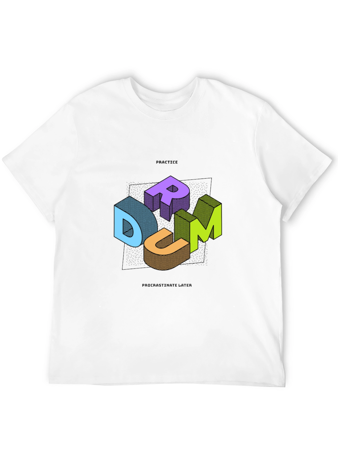 DRUM Graphic Tee - Black Cotton Casual T-Shirt