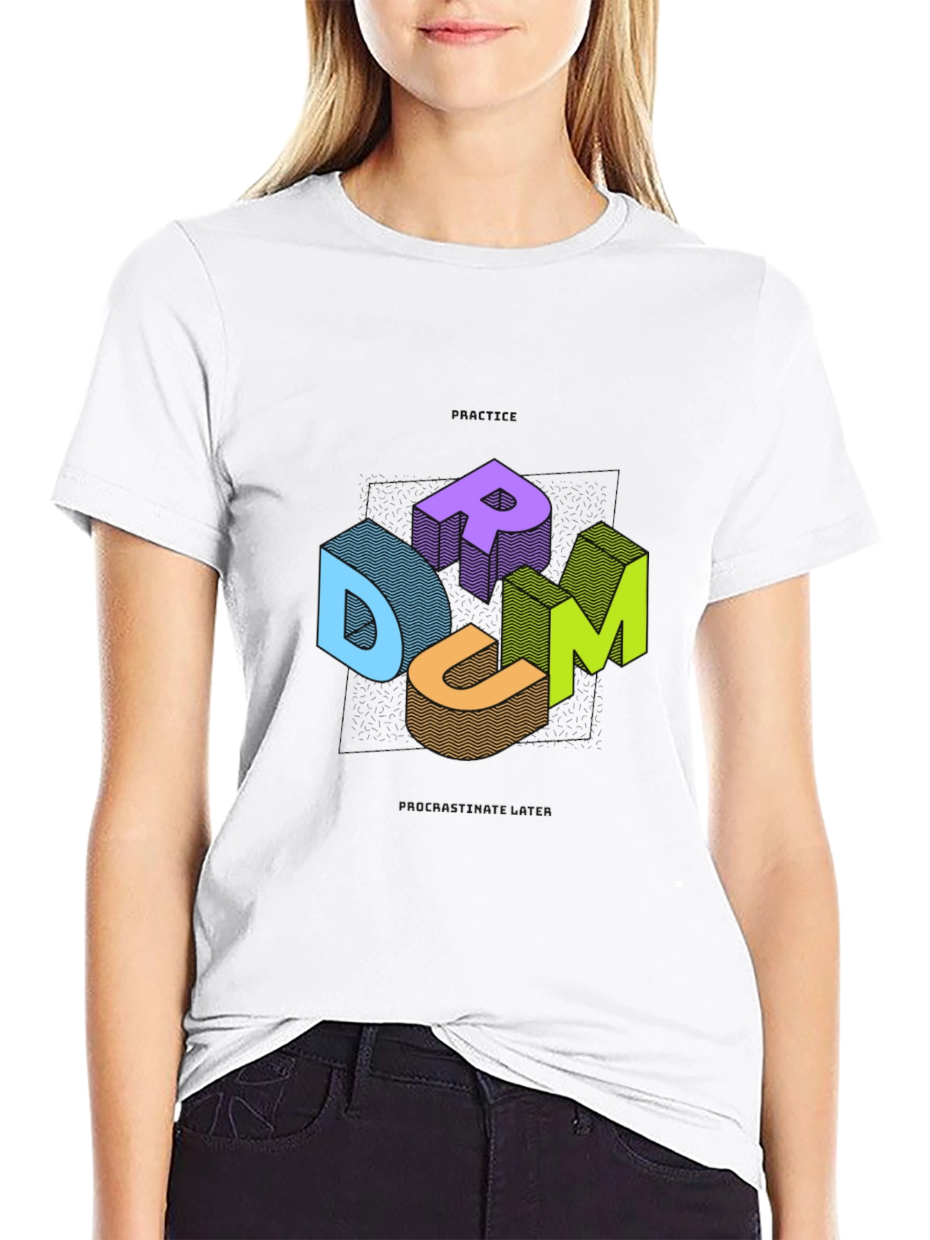 DRUM Graphic Tee - Black Cotton Casual T-Shirt