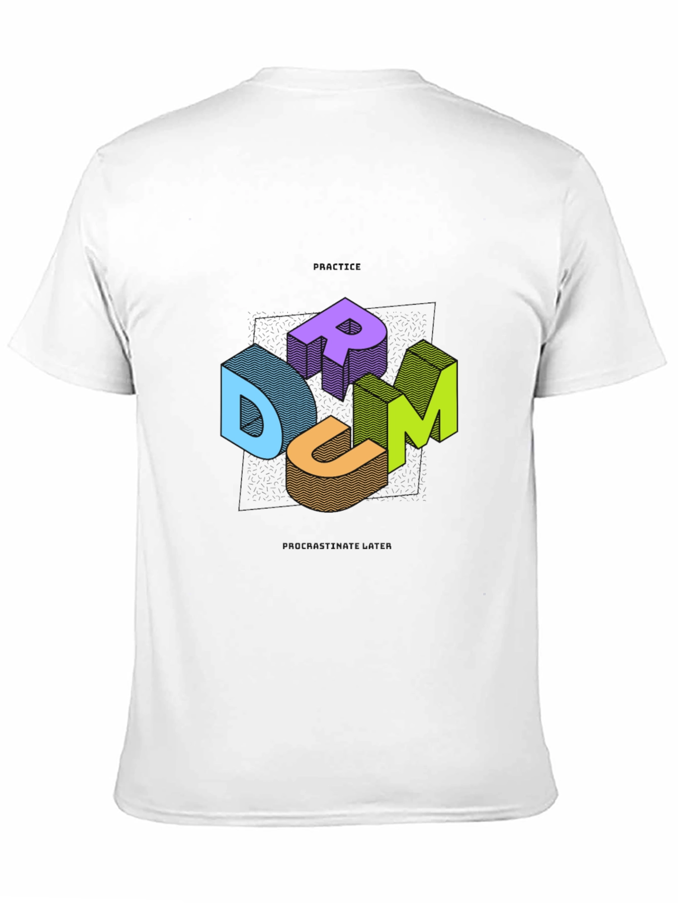 DRUM Graphic Tee - Black Cotton Casual T-Shirt