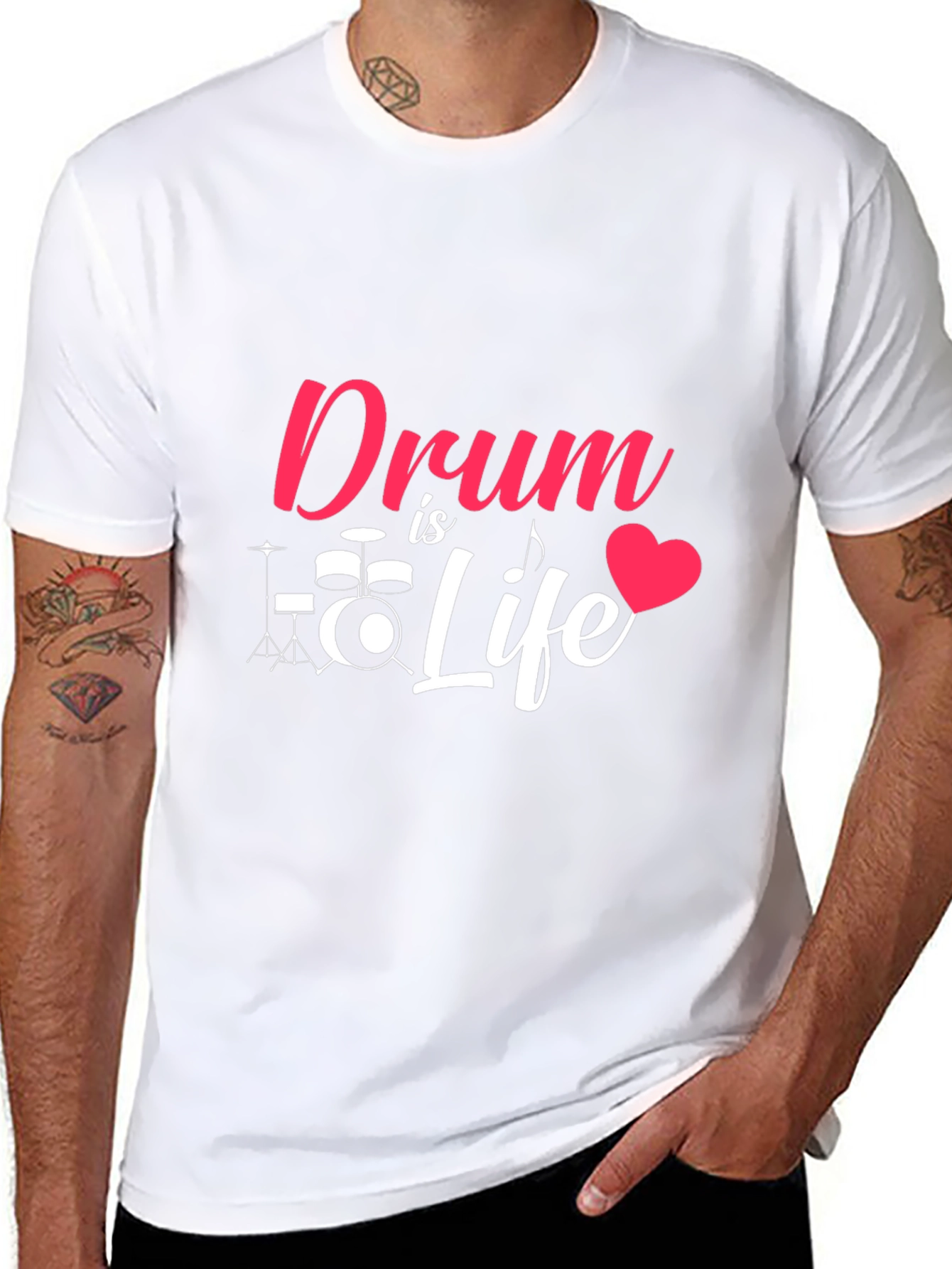 Drum is Life Graphic Tee - Music Lover T-Shirt