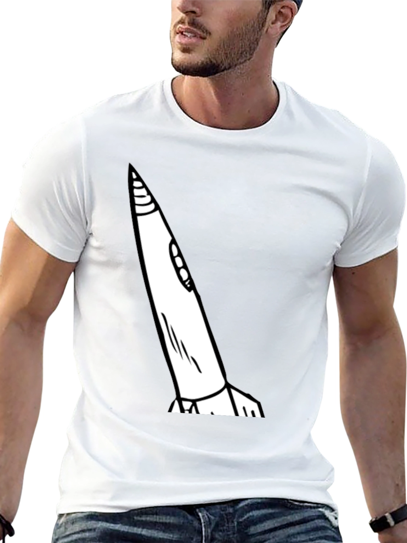Rocket Graphic Tee - Mens Black T-Shirt