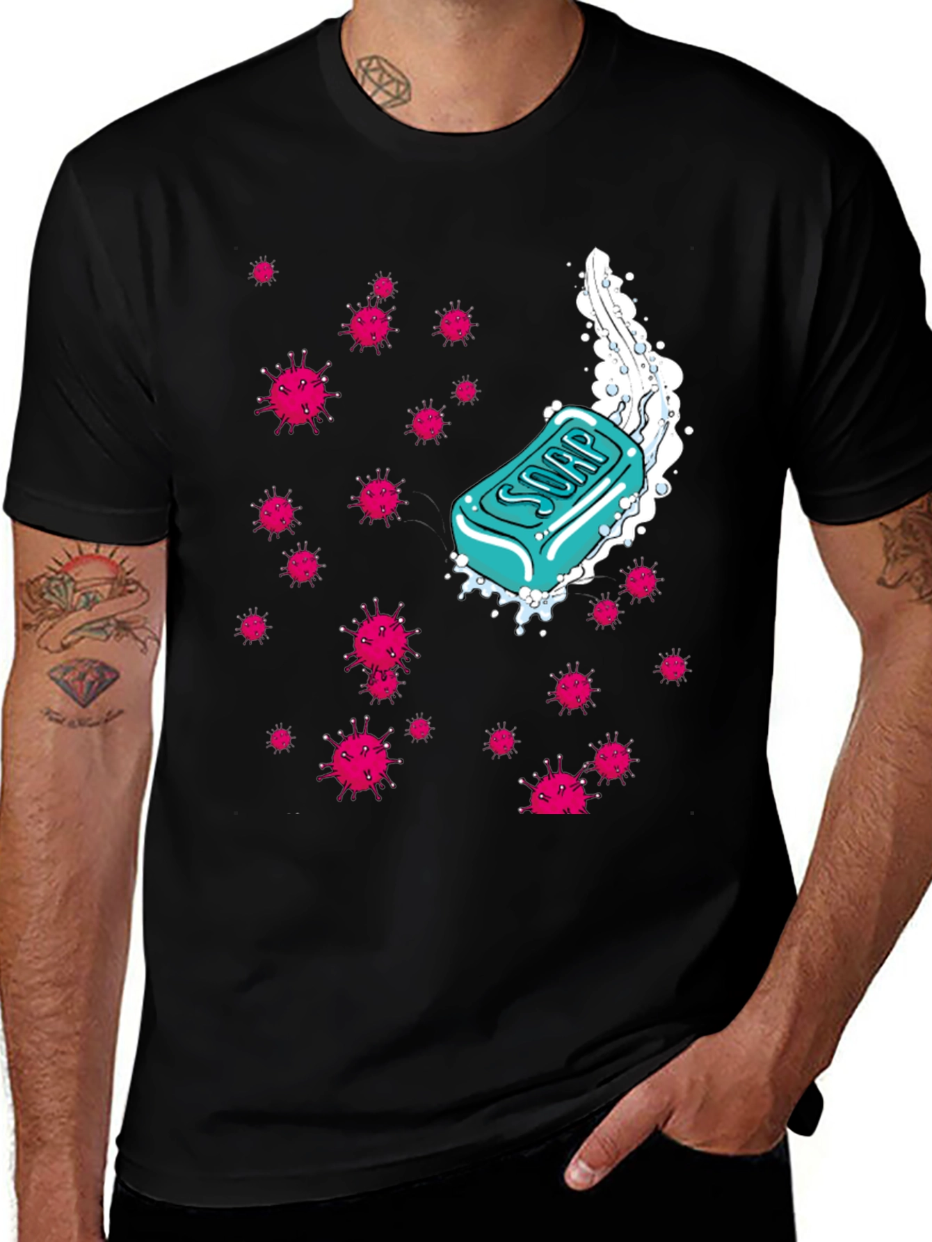 Soap vs Germs Graphic T-Shirt