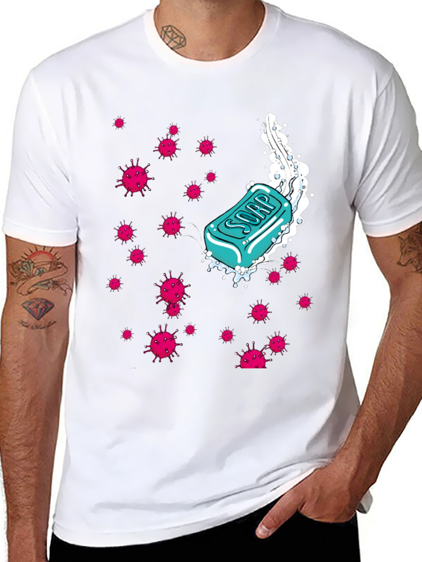 Soap vs Germs Graphic T-Shirt
