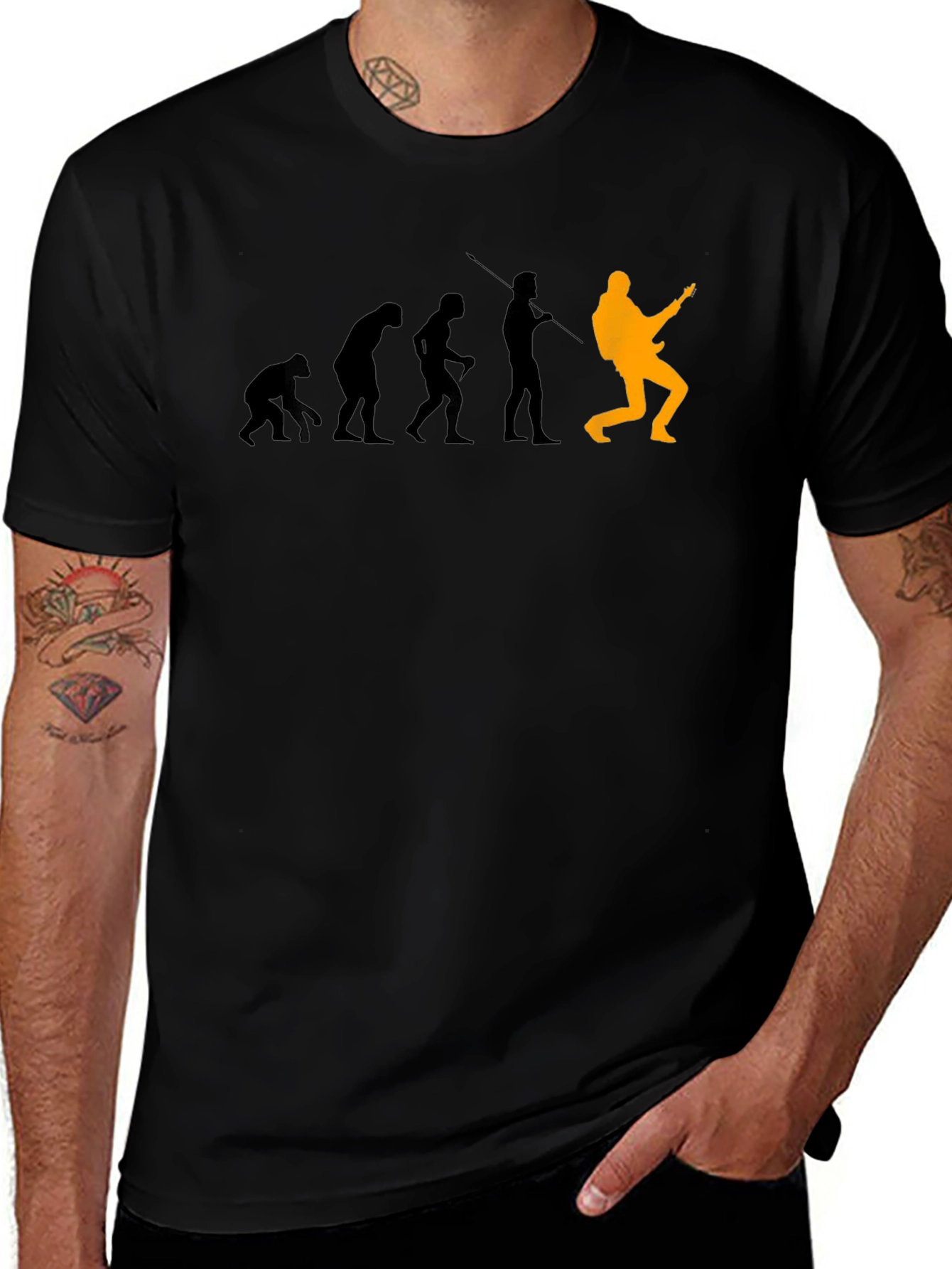 Evolution of Rock T-Shirt - Black Cotton Tee