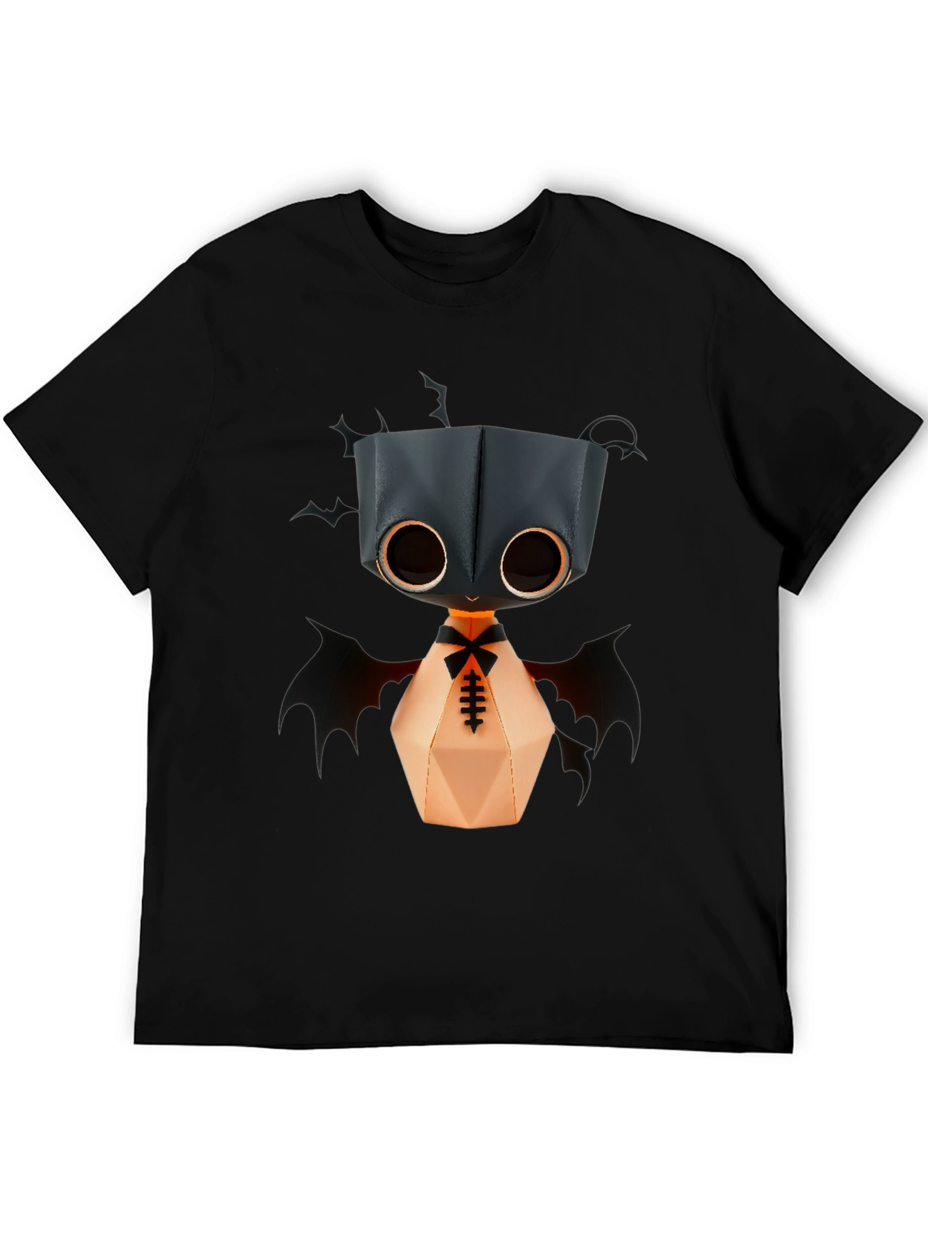 Cute Bat Monster Graphic Tee - Unisex Black T-Shirt