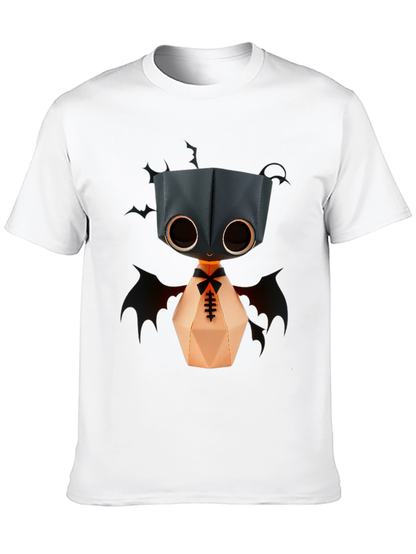 Cute Bat Monster Graphic Tee - Unisex Black T-Shirt
