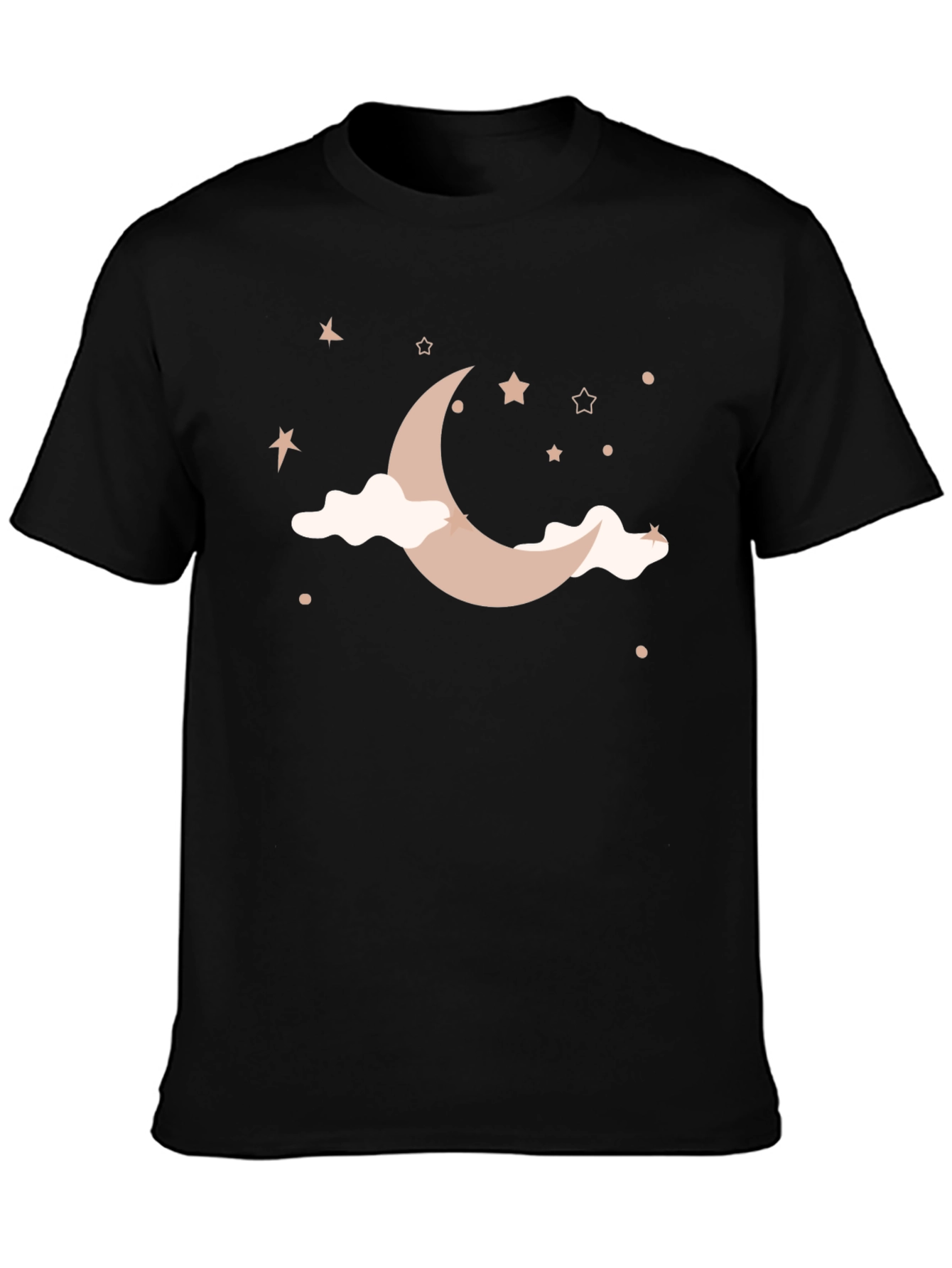 Dreamy Night Sky Graphic Tee - Black