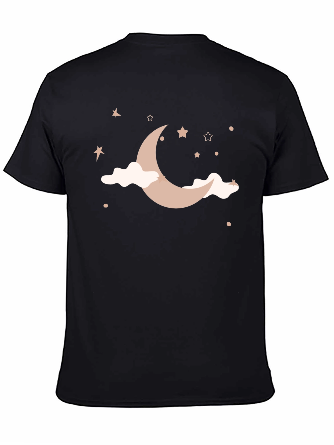 Dreamy Night Sky Graphic Tee - Black