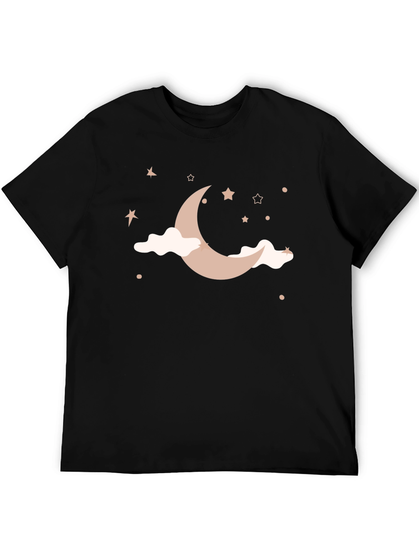 Dreamy Night Sky Graphic Tee - Black