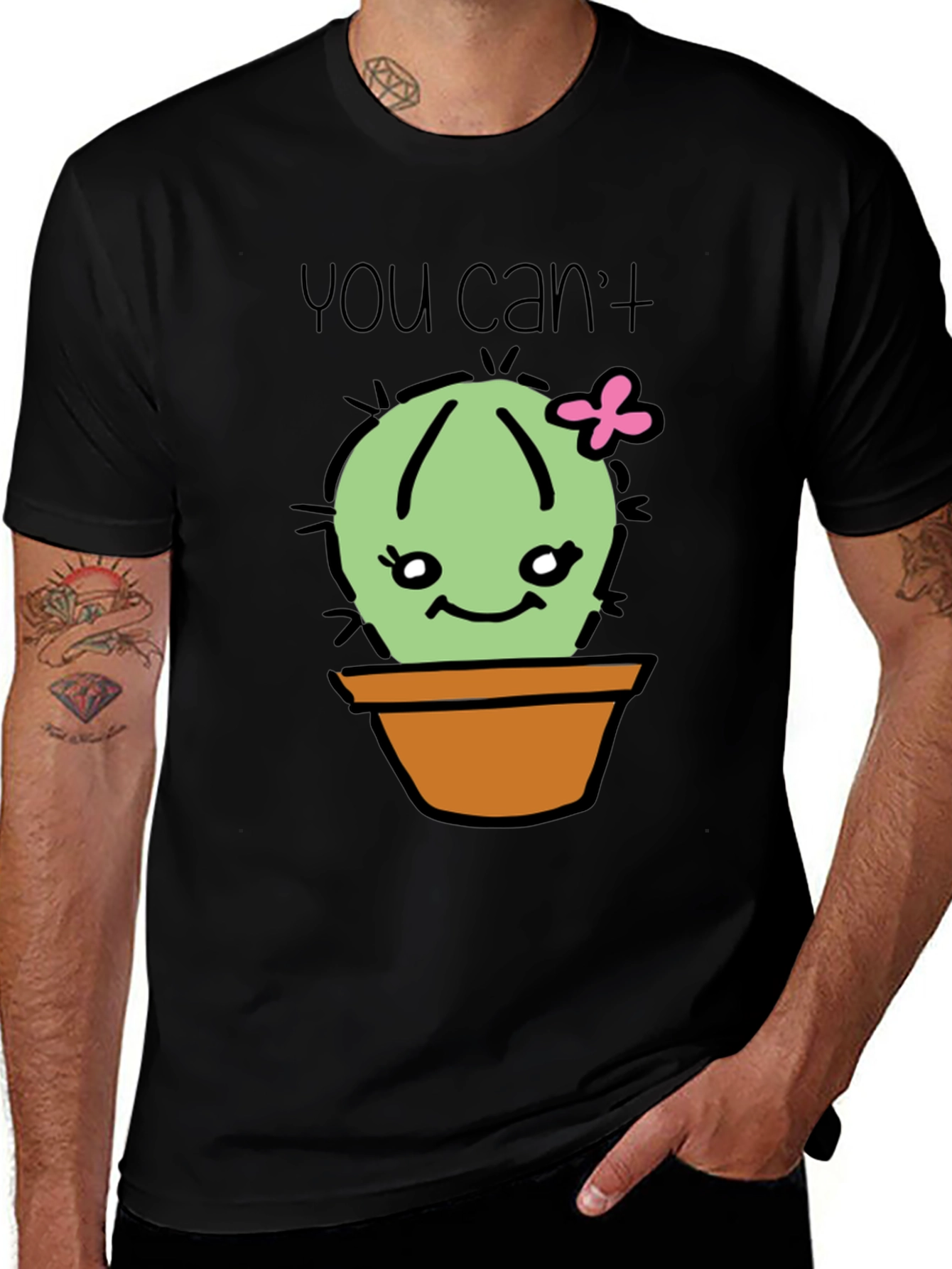 Cute Cactus Graphic T-Shirt - You Cant Touch This