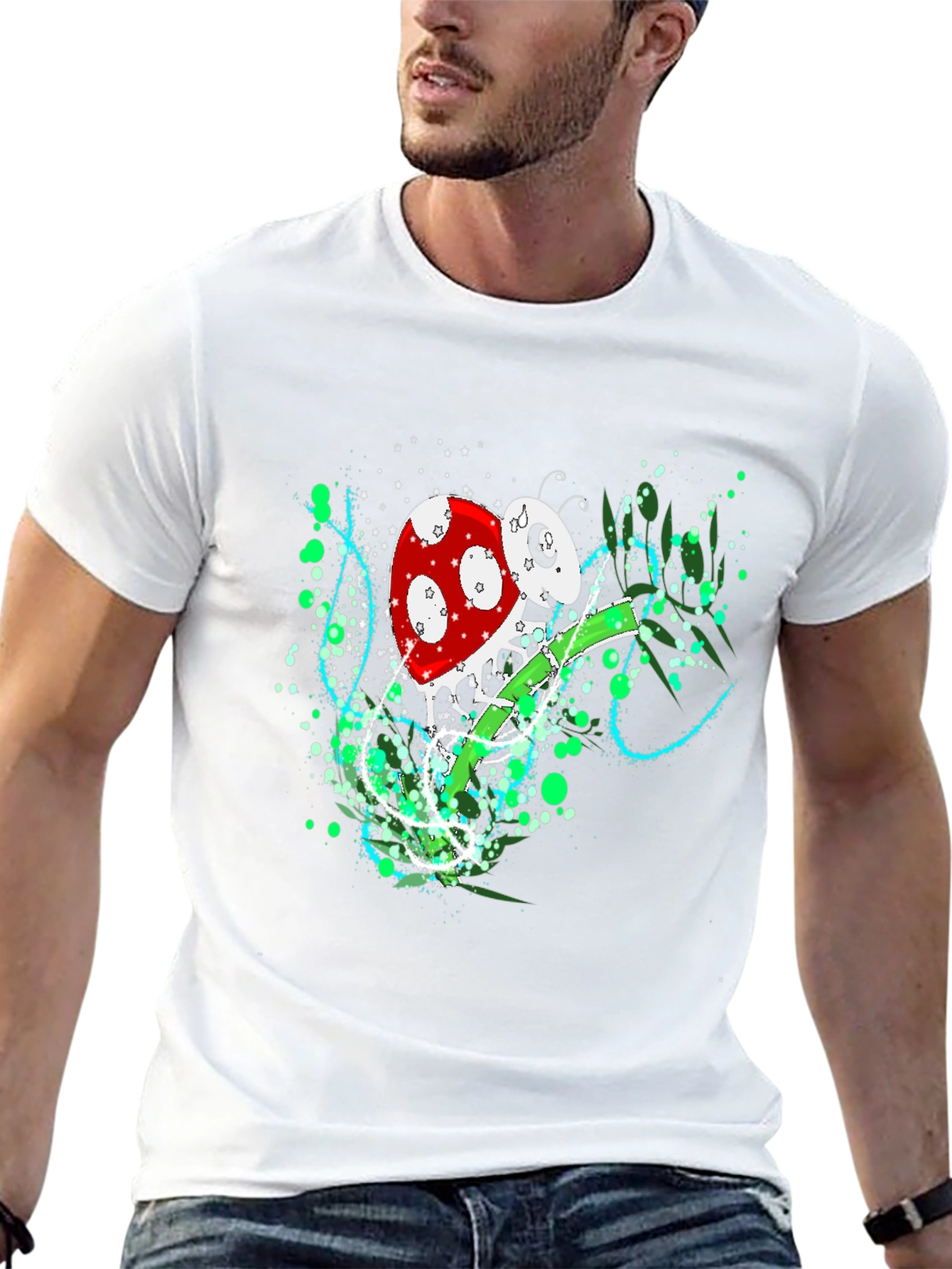 Bug on Grass Black Tee