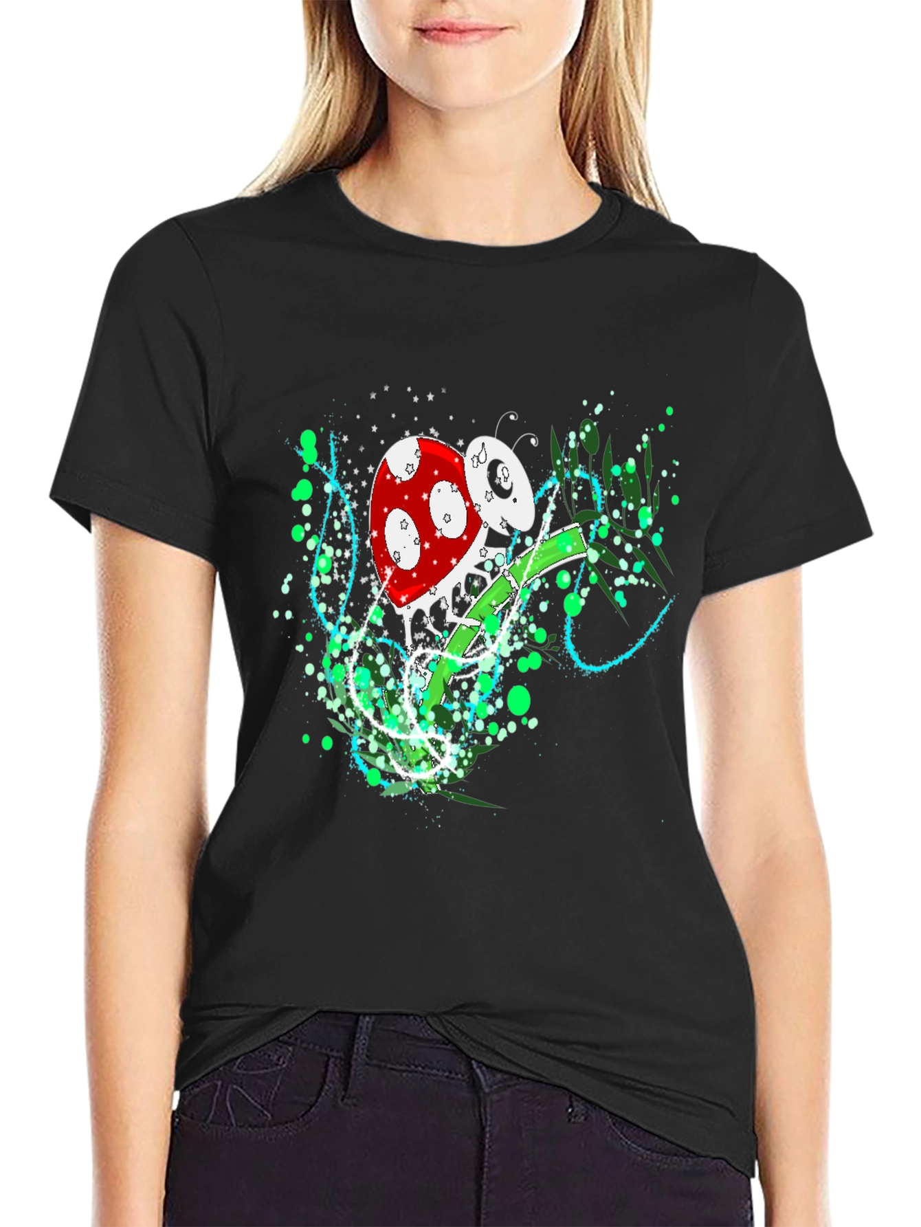 Bug on Grass Black Tee