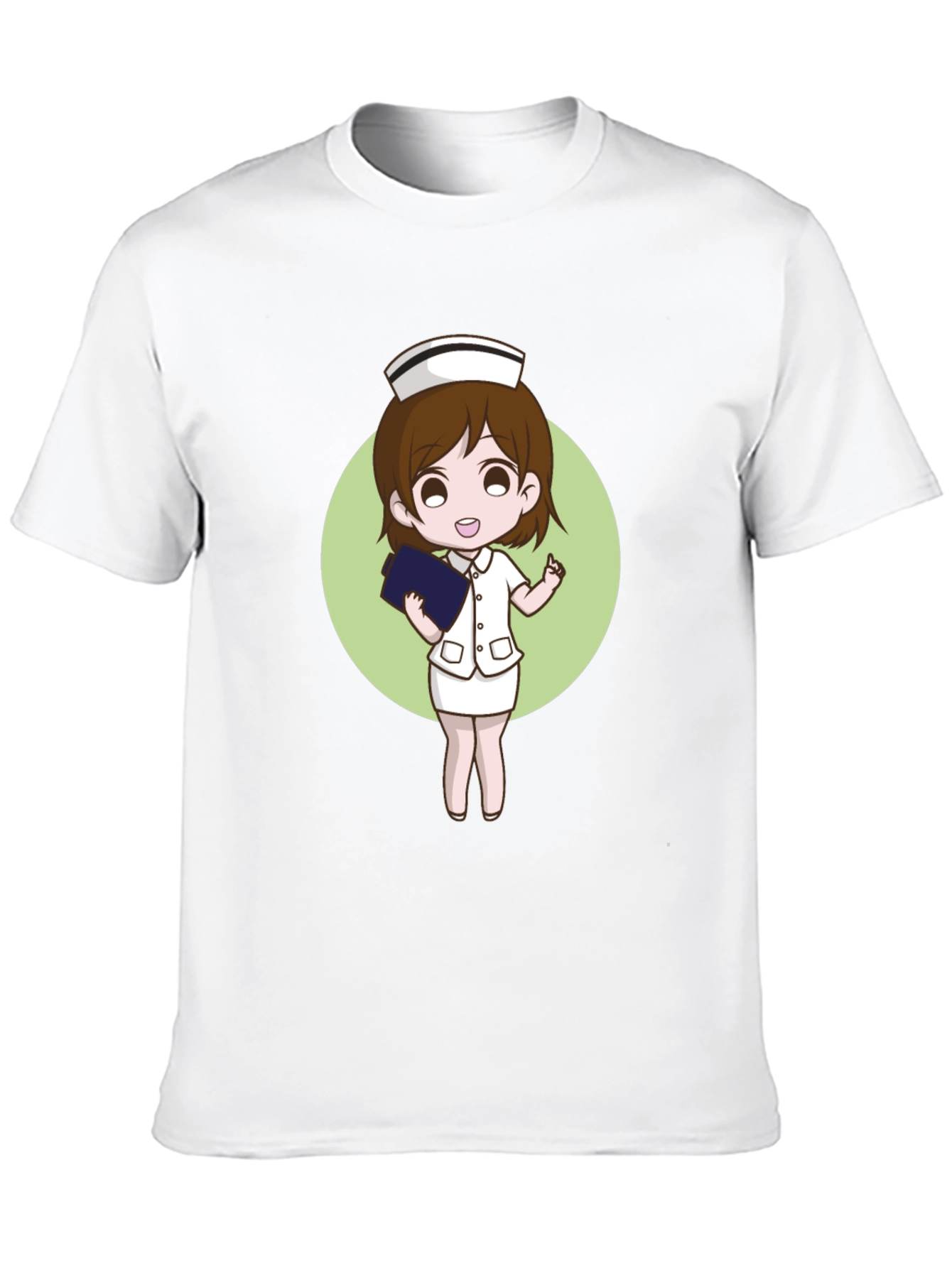 Nurse Cartoon Graphic Black T-Shirt
