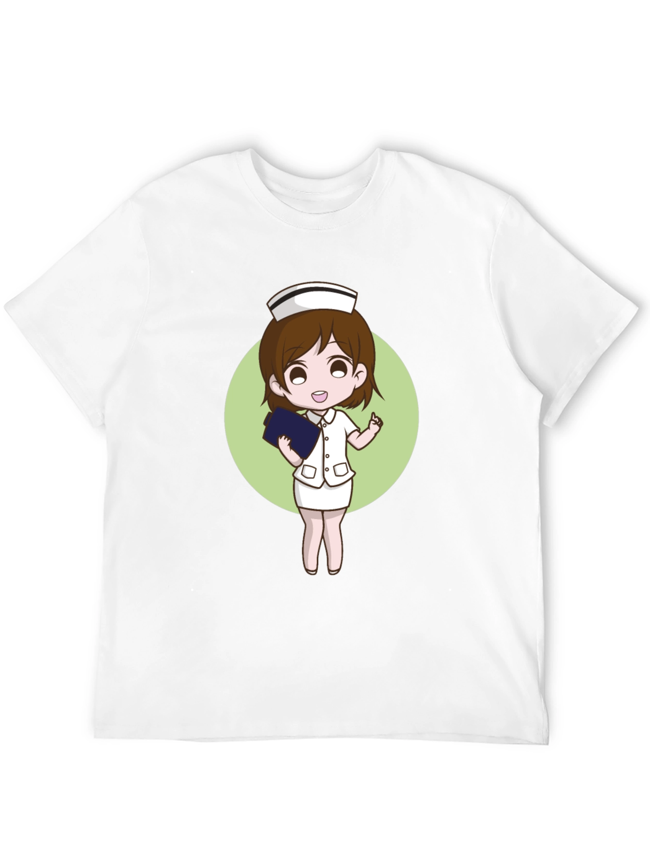 Nurse Cartoon Graphic Black T-Shirt