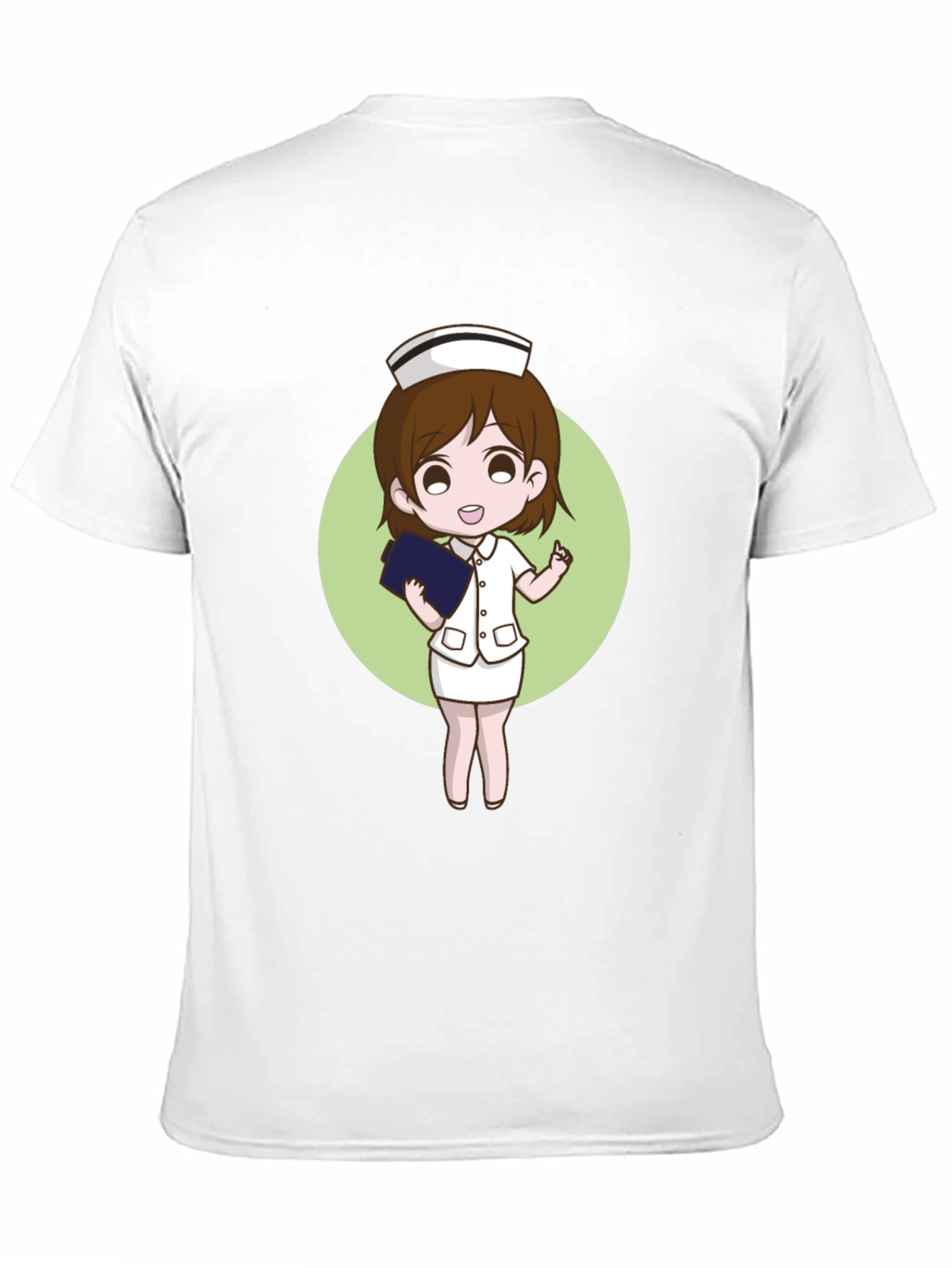 Nurse Cartoon Graphic Black T-Shirt