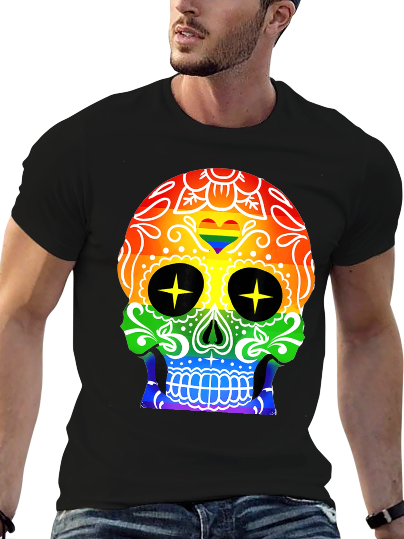 Rainbow Skull T-Shirt - Prideful & Fun