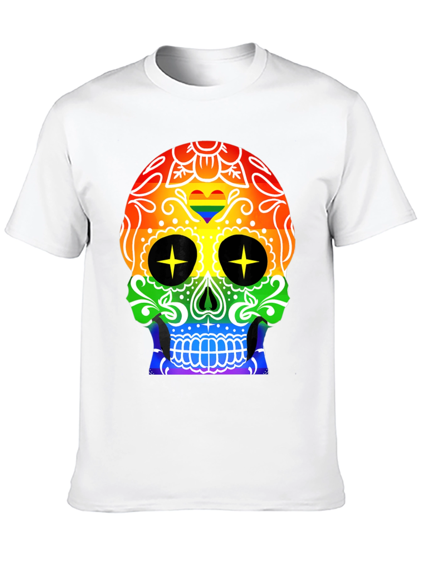 Rainbow Skull T-Shirt - Prideful & Fun