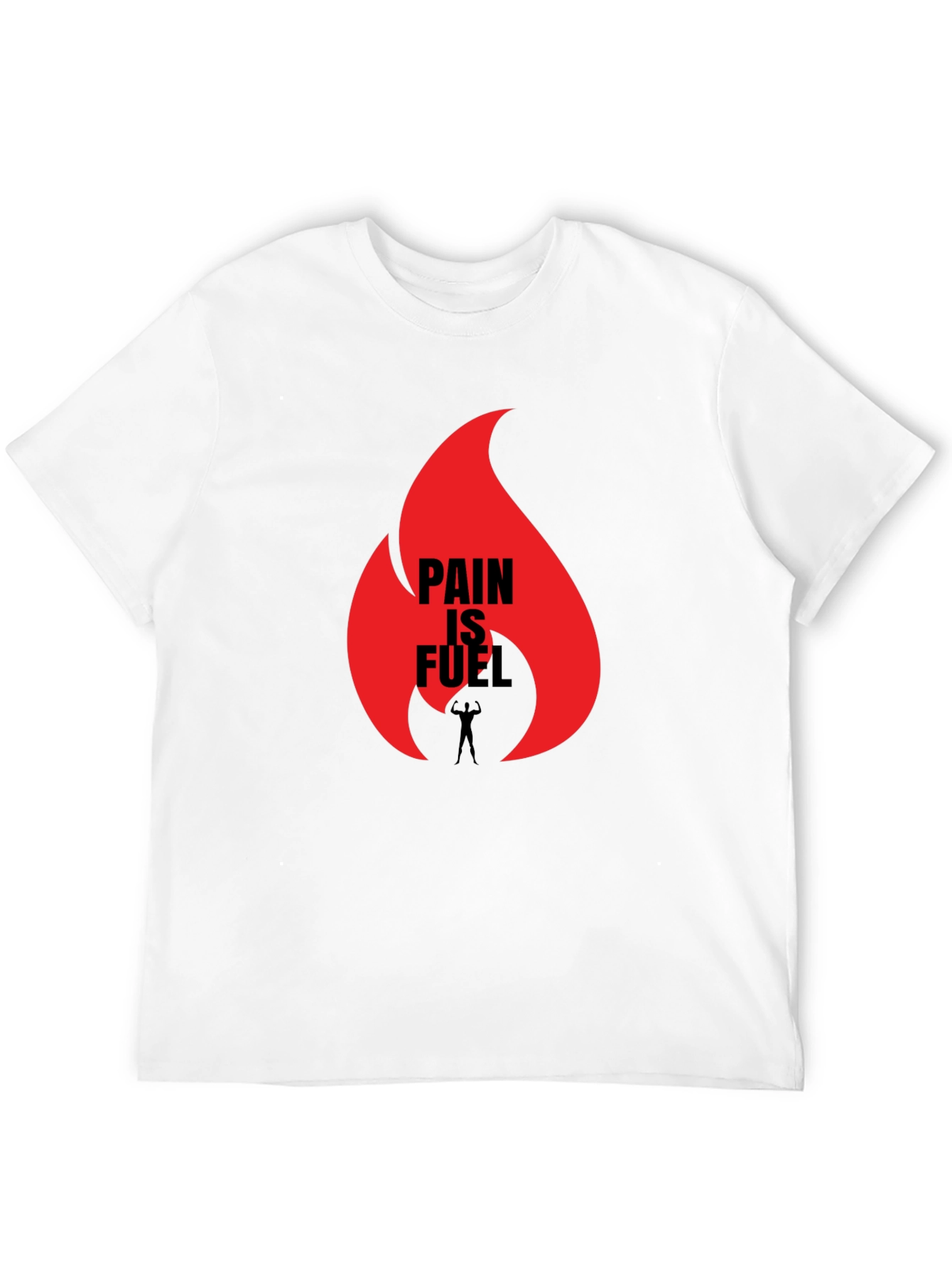Pain is Fuel Graphic Black T-Shirt