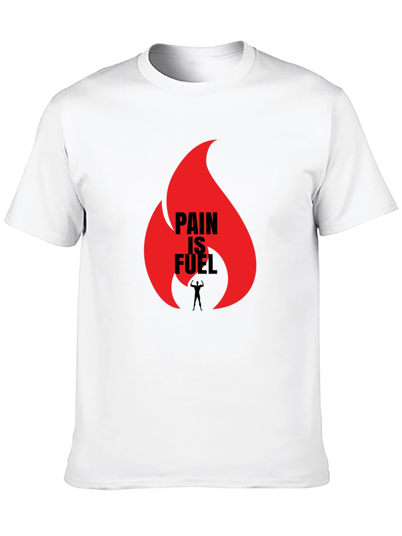 Pain is Fuel Graphic Black T-Shirt
