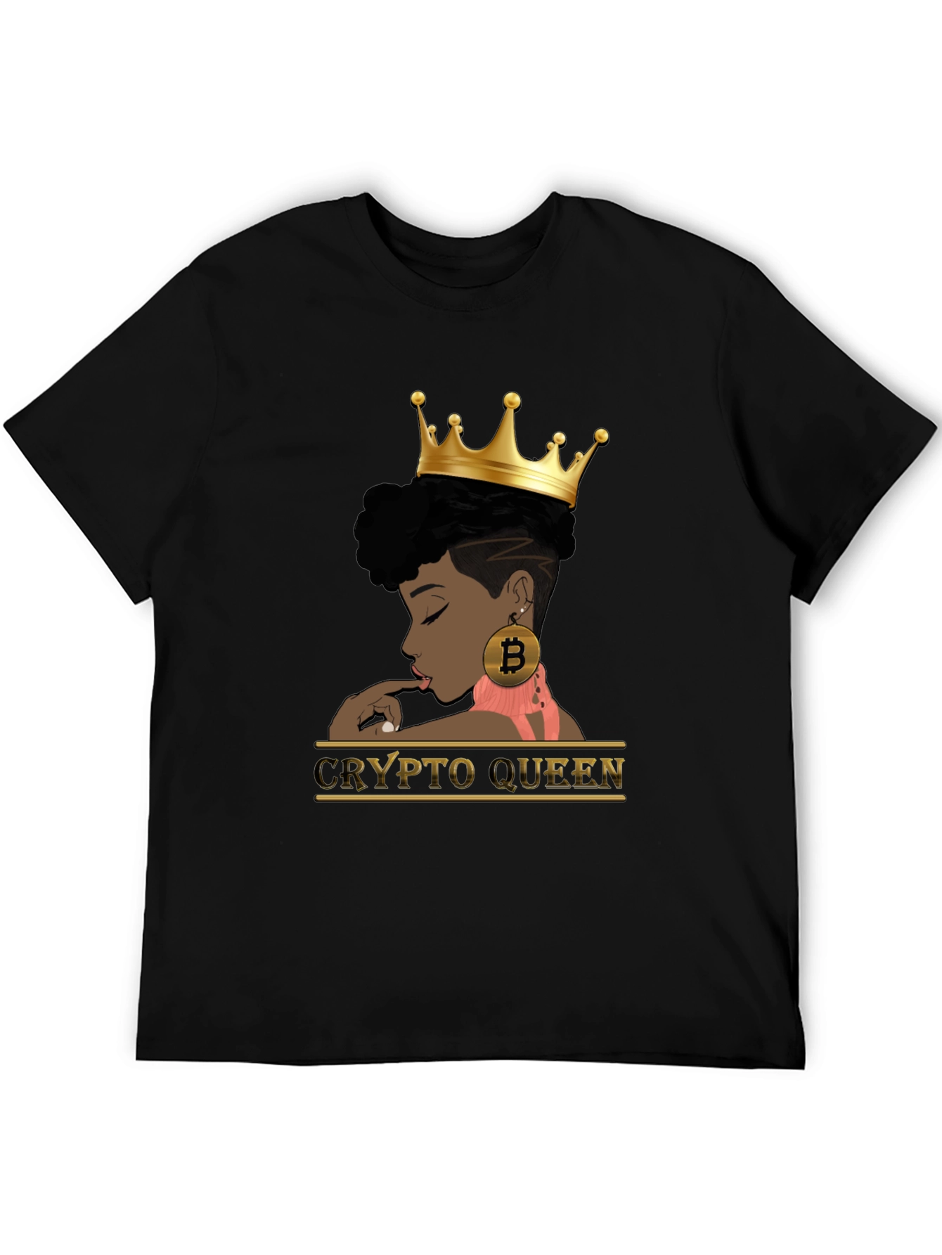 Crypto Queen Black Graphic T-Shirt