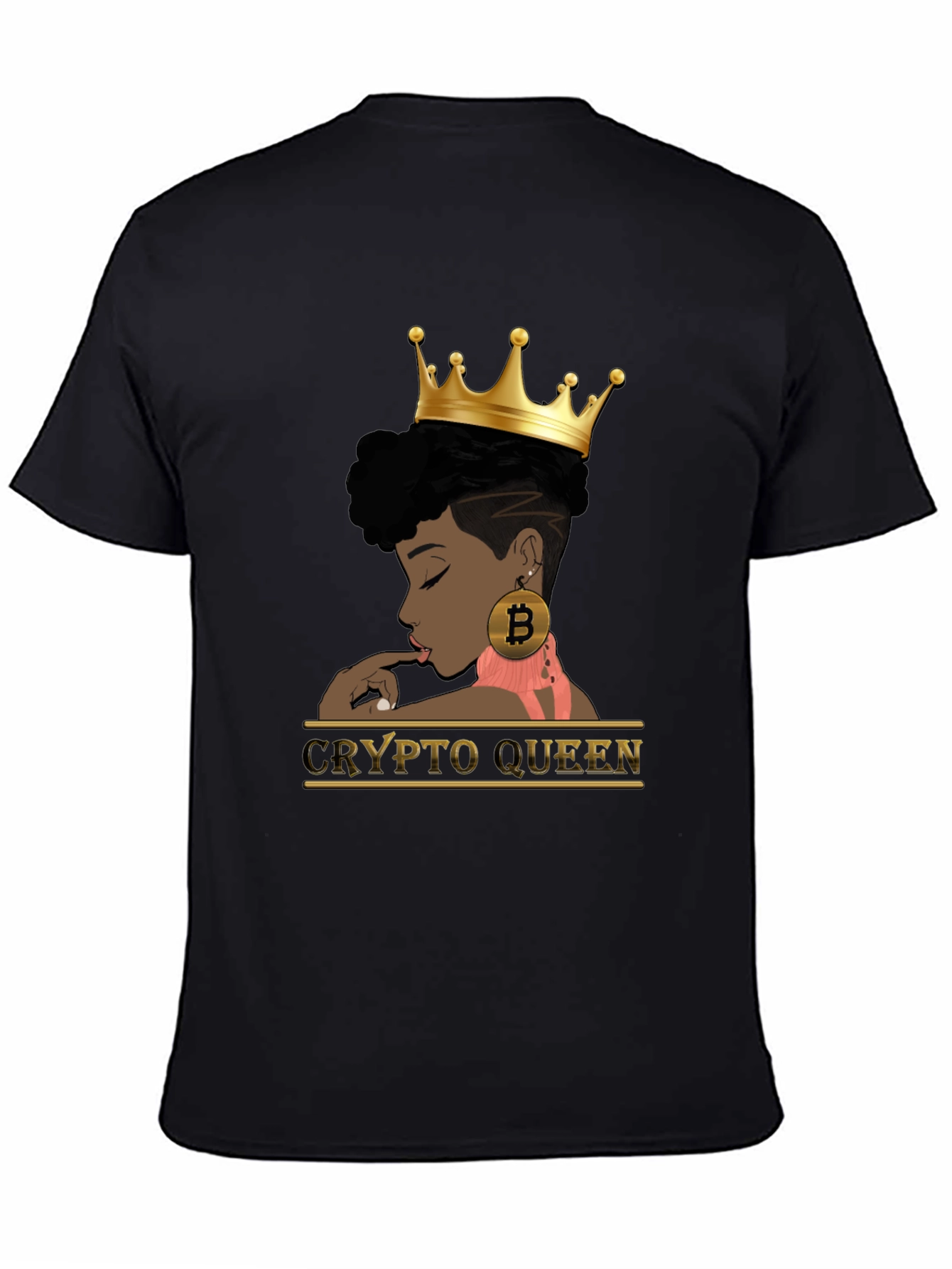 Crypto Queen Black Graphic T-Shirt
