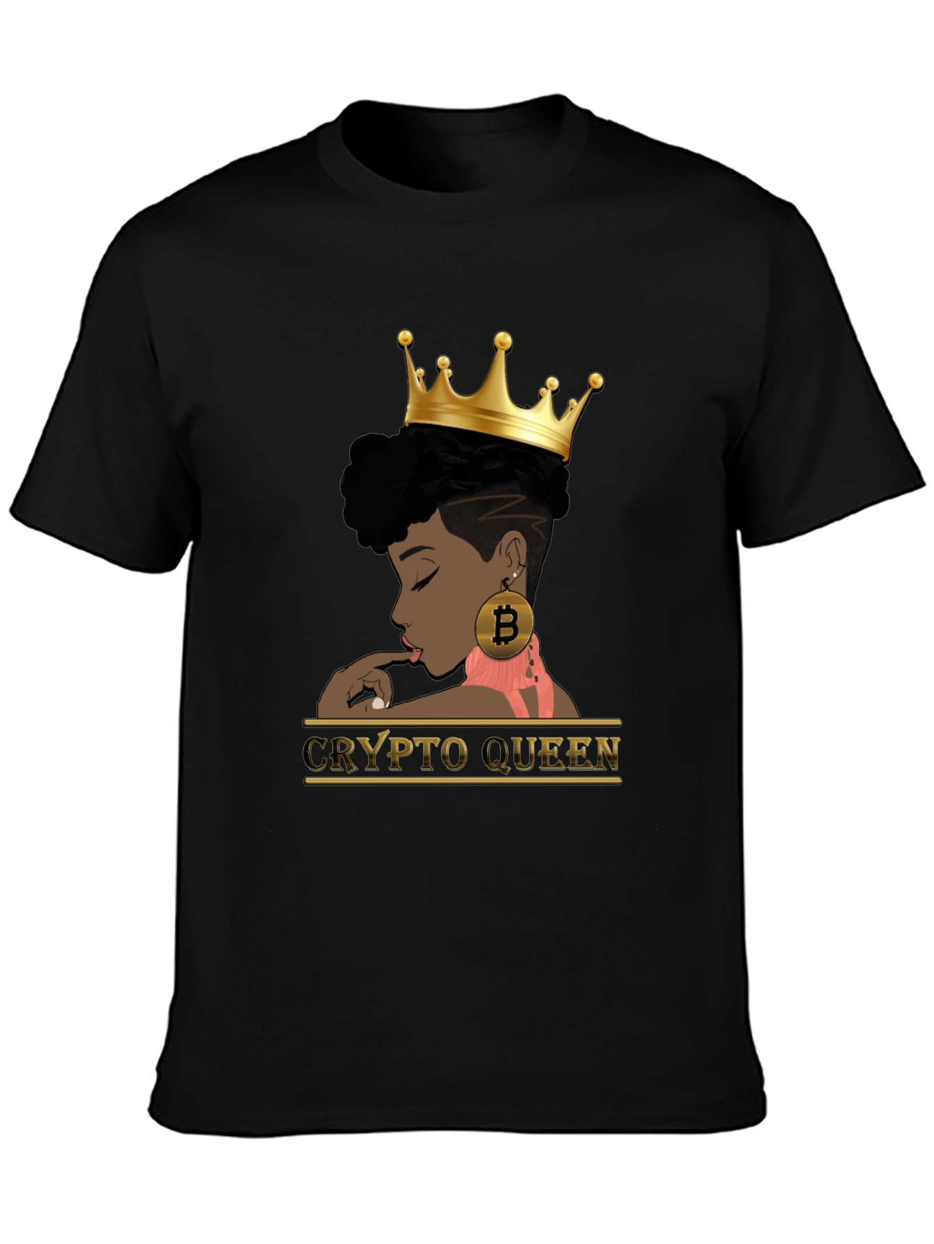 Crypto Queen Black Graphic T-Shirt
