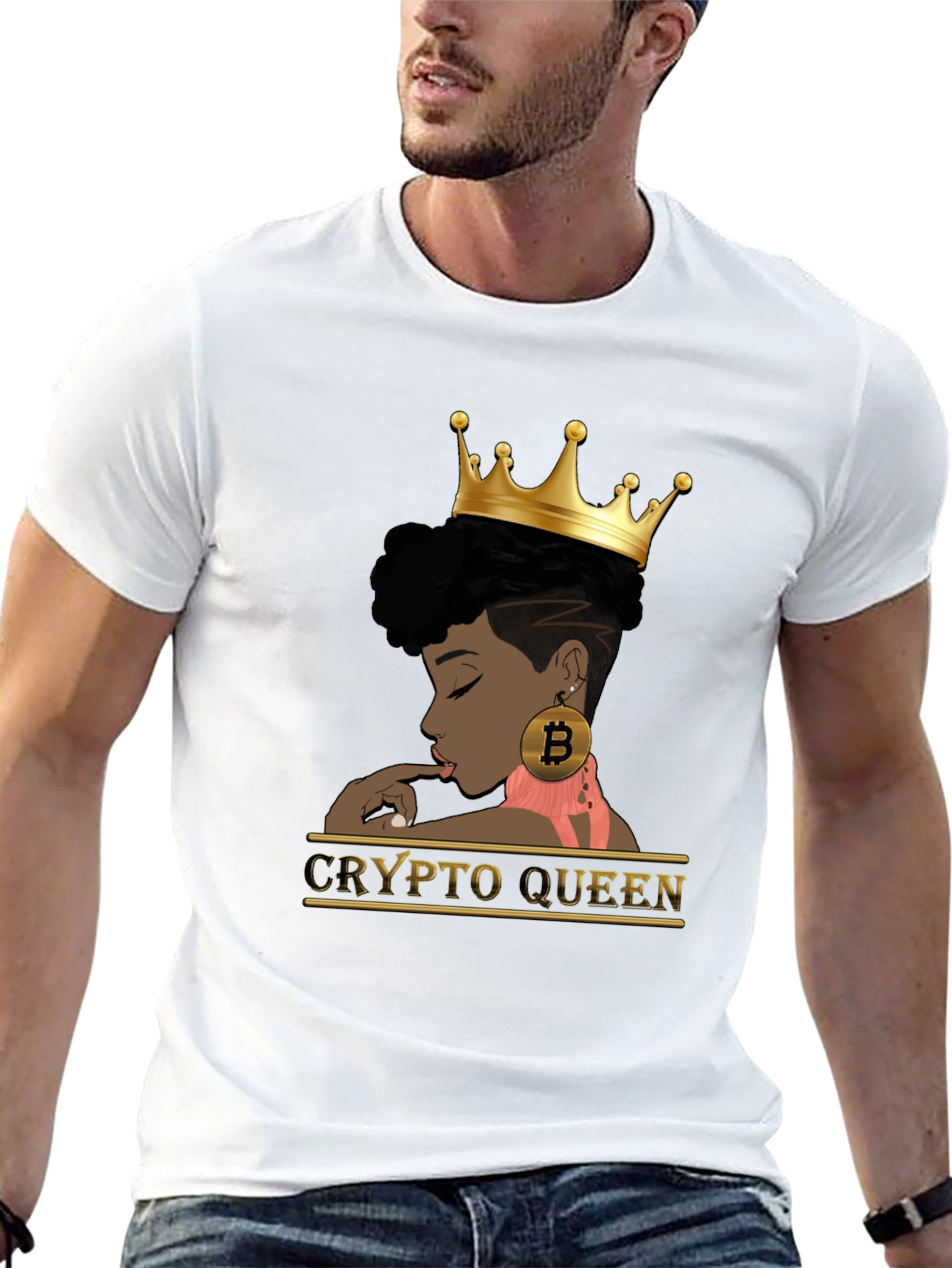 Crypto Queen Black Graphic T-Shirt