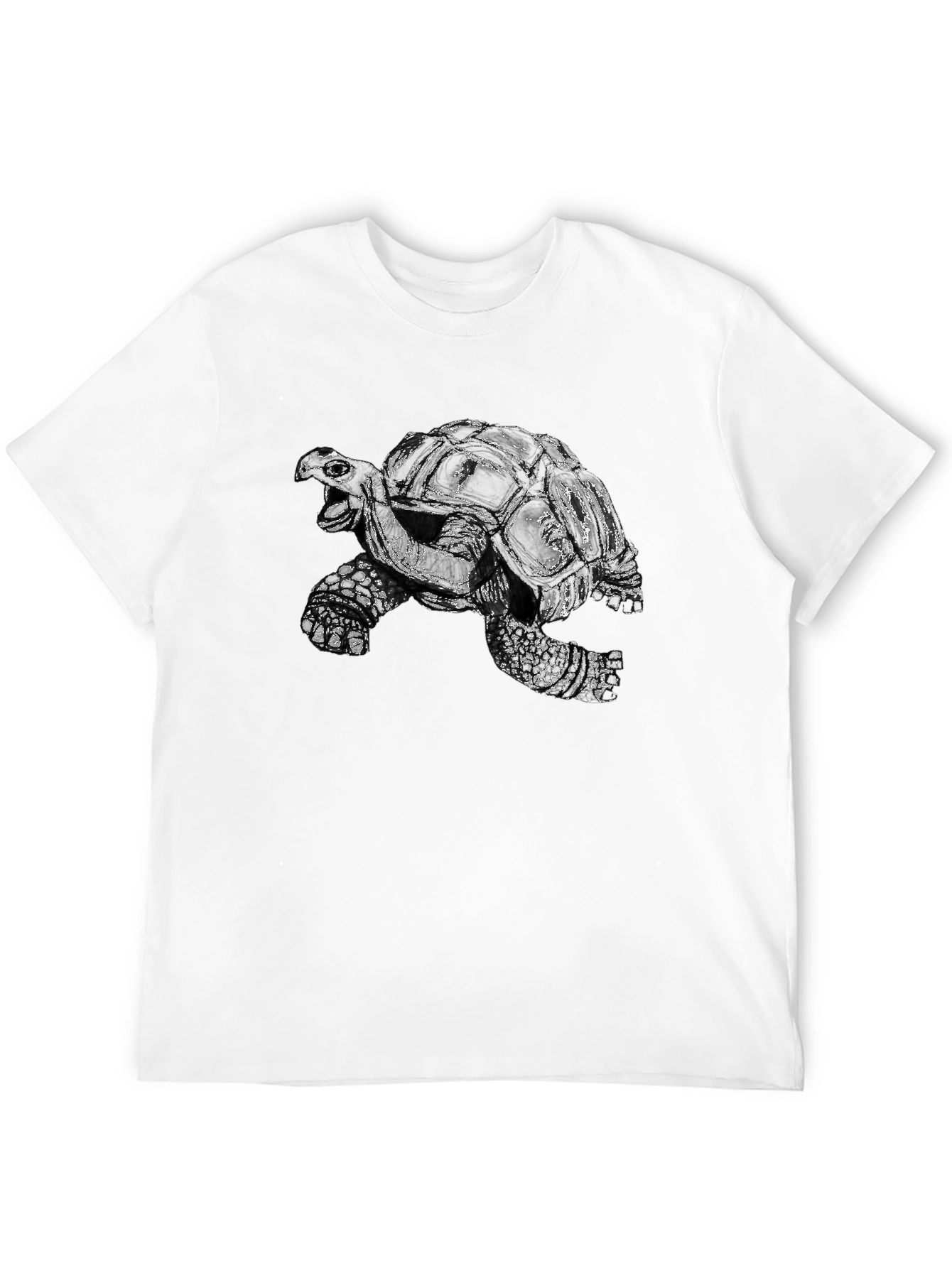 Turtle Graphic Tee - Black Cotton T-Shirt