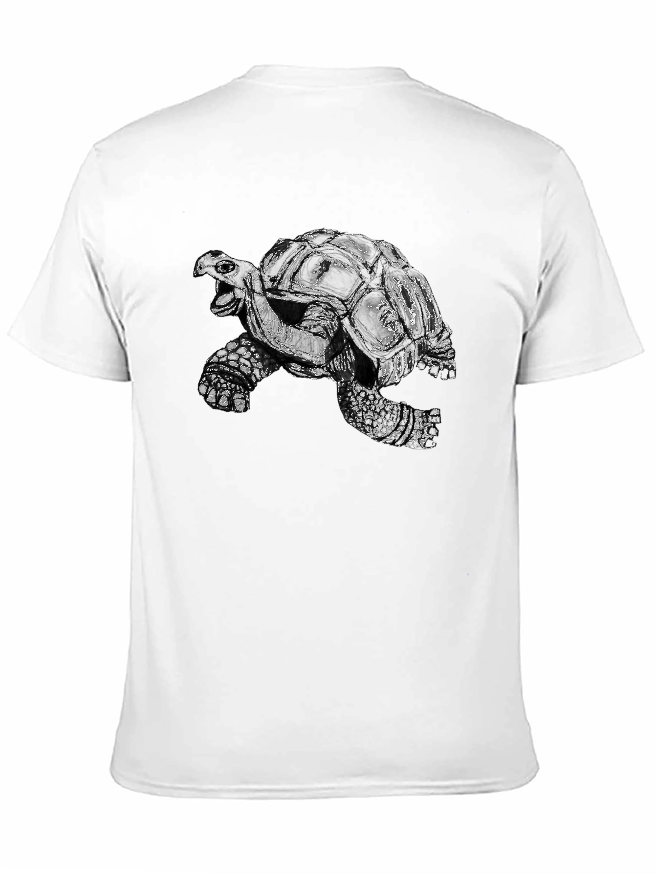 Turtle Graphic Tee - Black Cotton T-Shirt