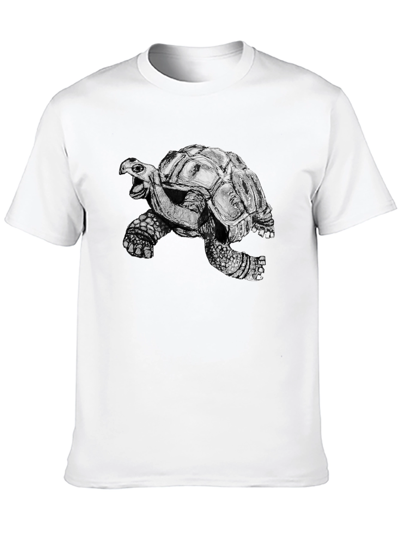 Turtle Graphic Tee - Black Cotton T-Shirt