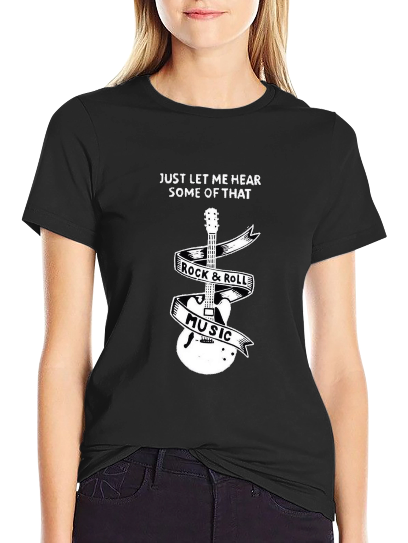 Rock & Roll Music Guitar Graphic Tee