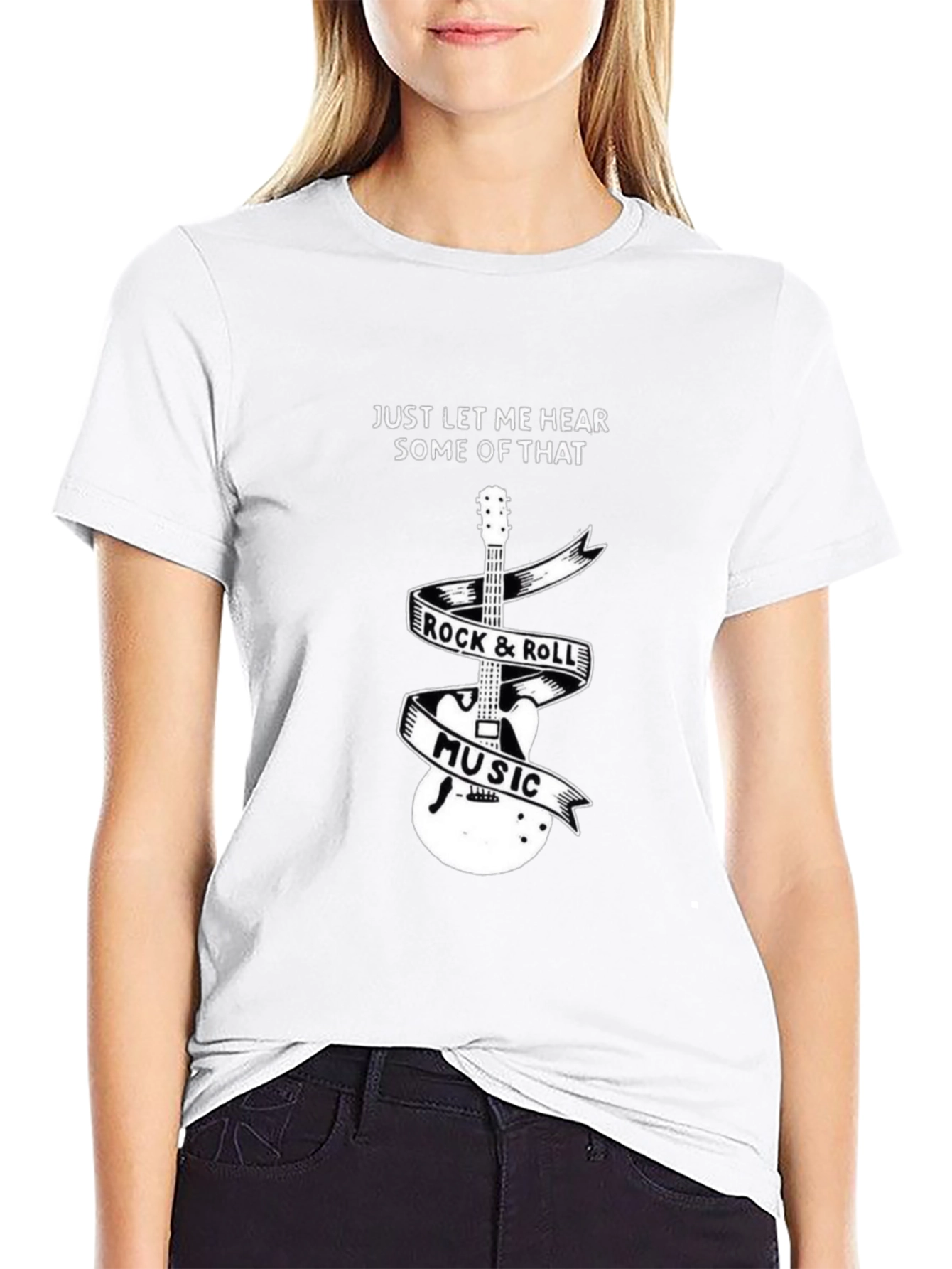 Rock & Roll Music Guitar Graphic Tee