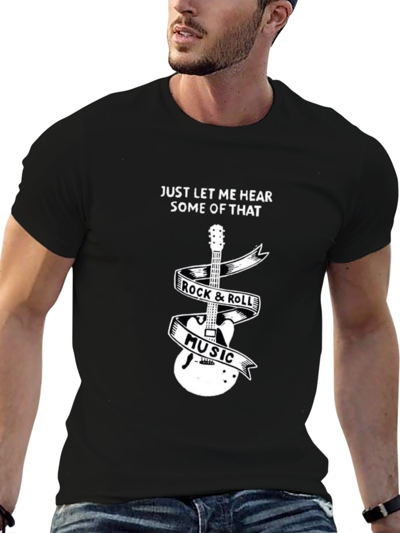 Rock & Roll Music Guitar Graphic Tee