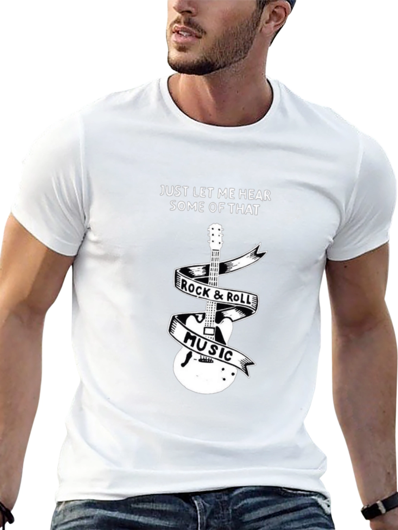 Rock & Roll Music Guitar Graphic Tee