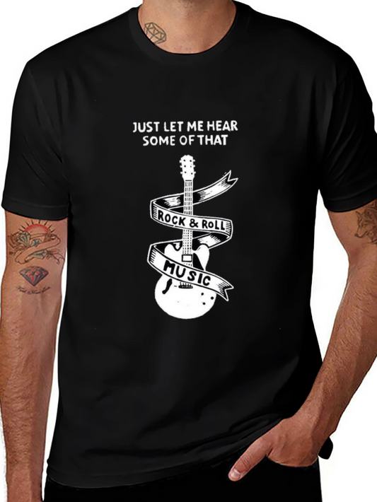 Rock & Roll Music Guitar Graphic Tee