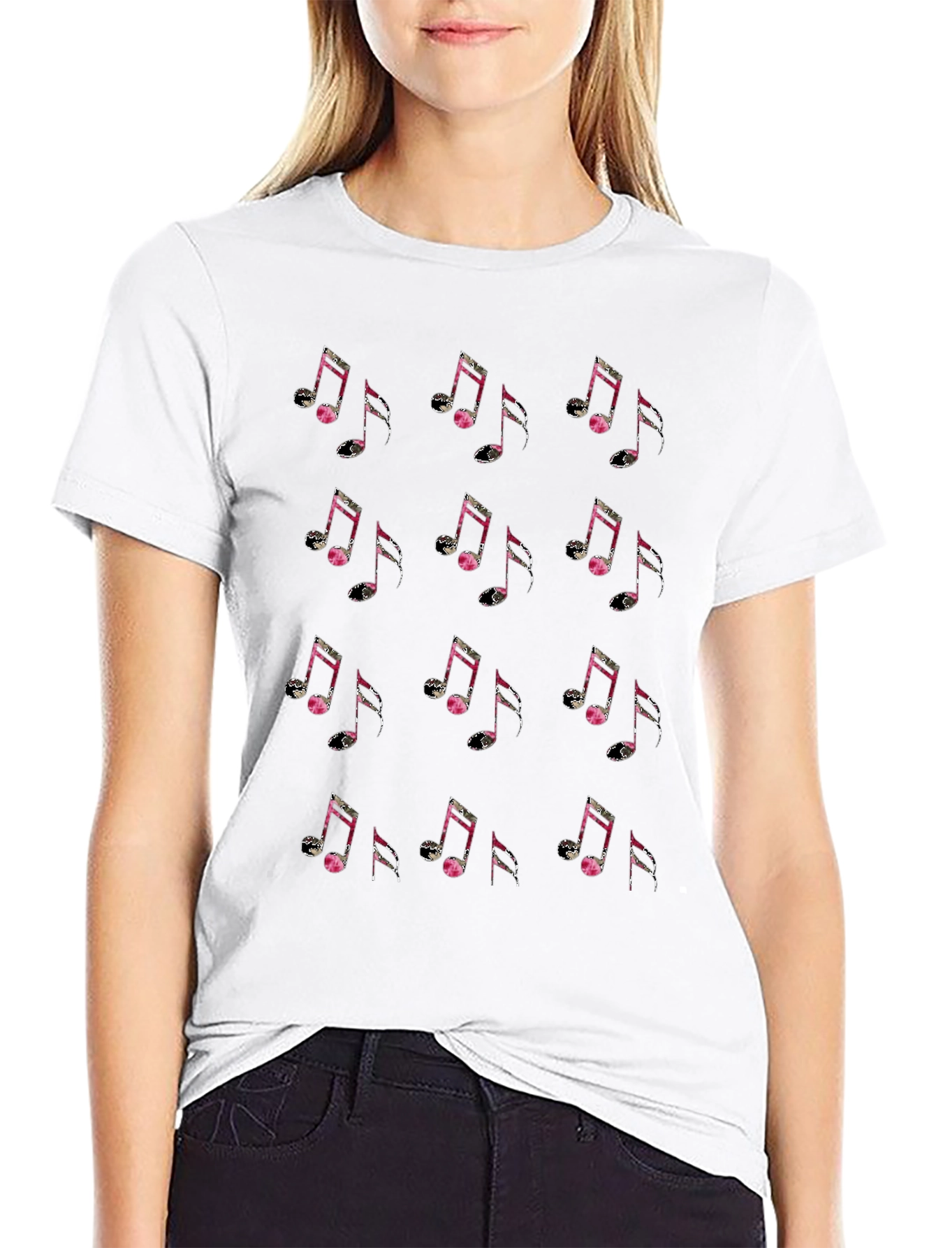 Musical Note Pattern T-Shirt