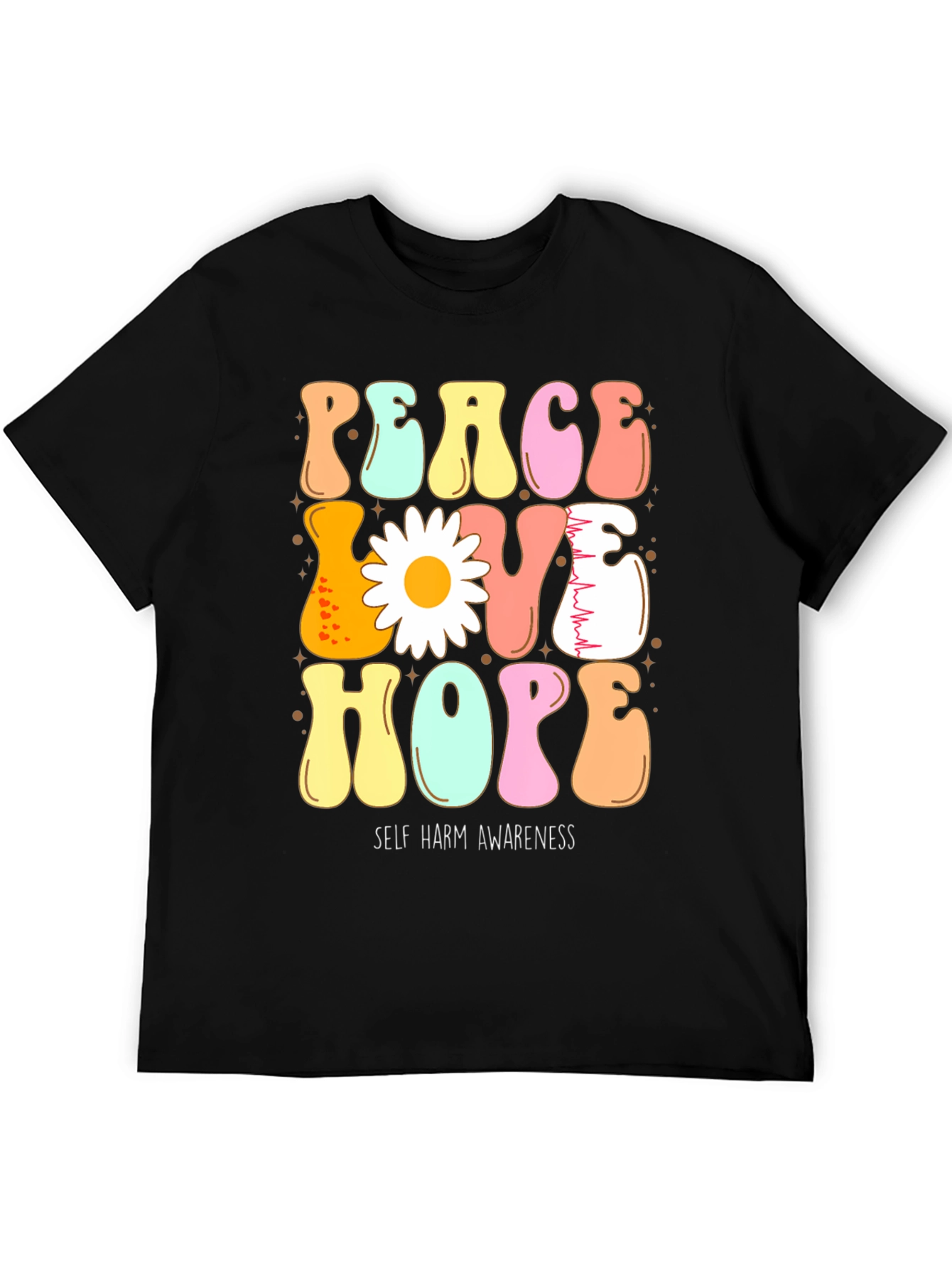 Peace Love Hope Self Harm Awareness T-Shirt