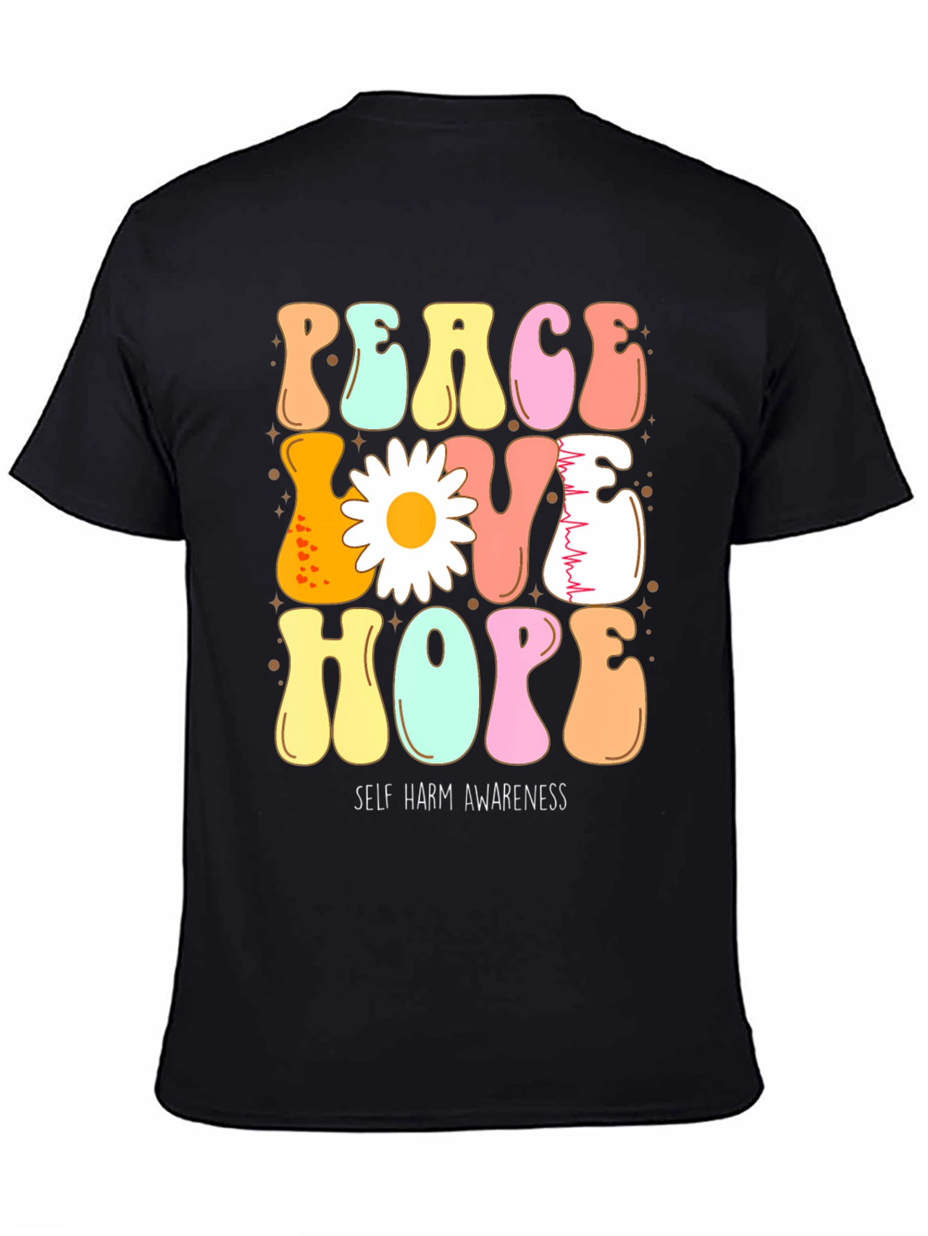 Peace Love Hope Self Harm Awareness T-Shirt