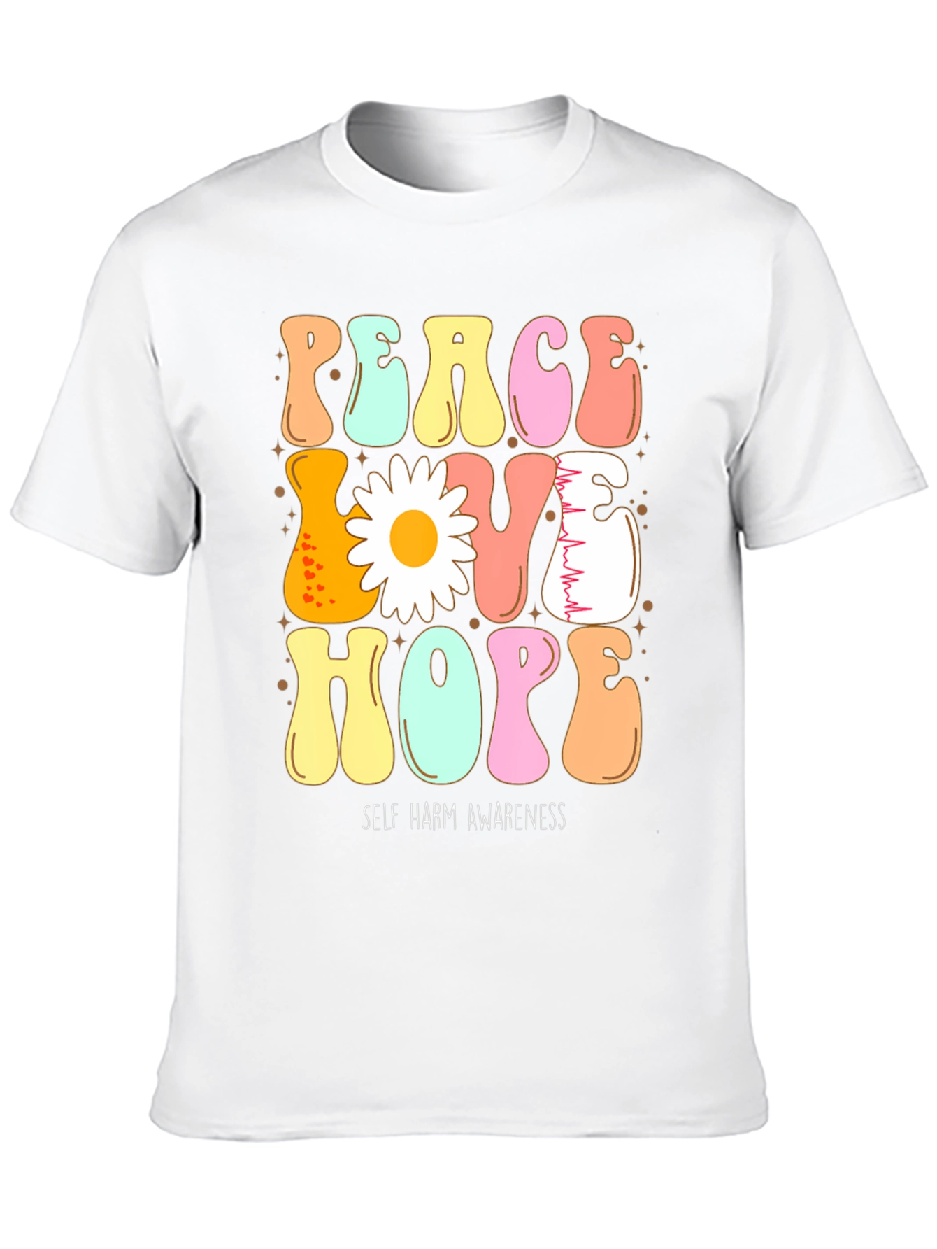 Peace Love Hope Self Harm Awareness T-Shirt