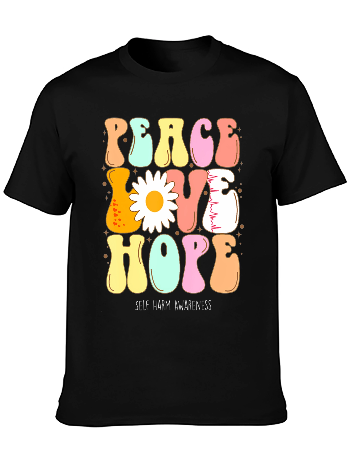 Peace Love Hope Self Harm Awareness T-Shirt